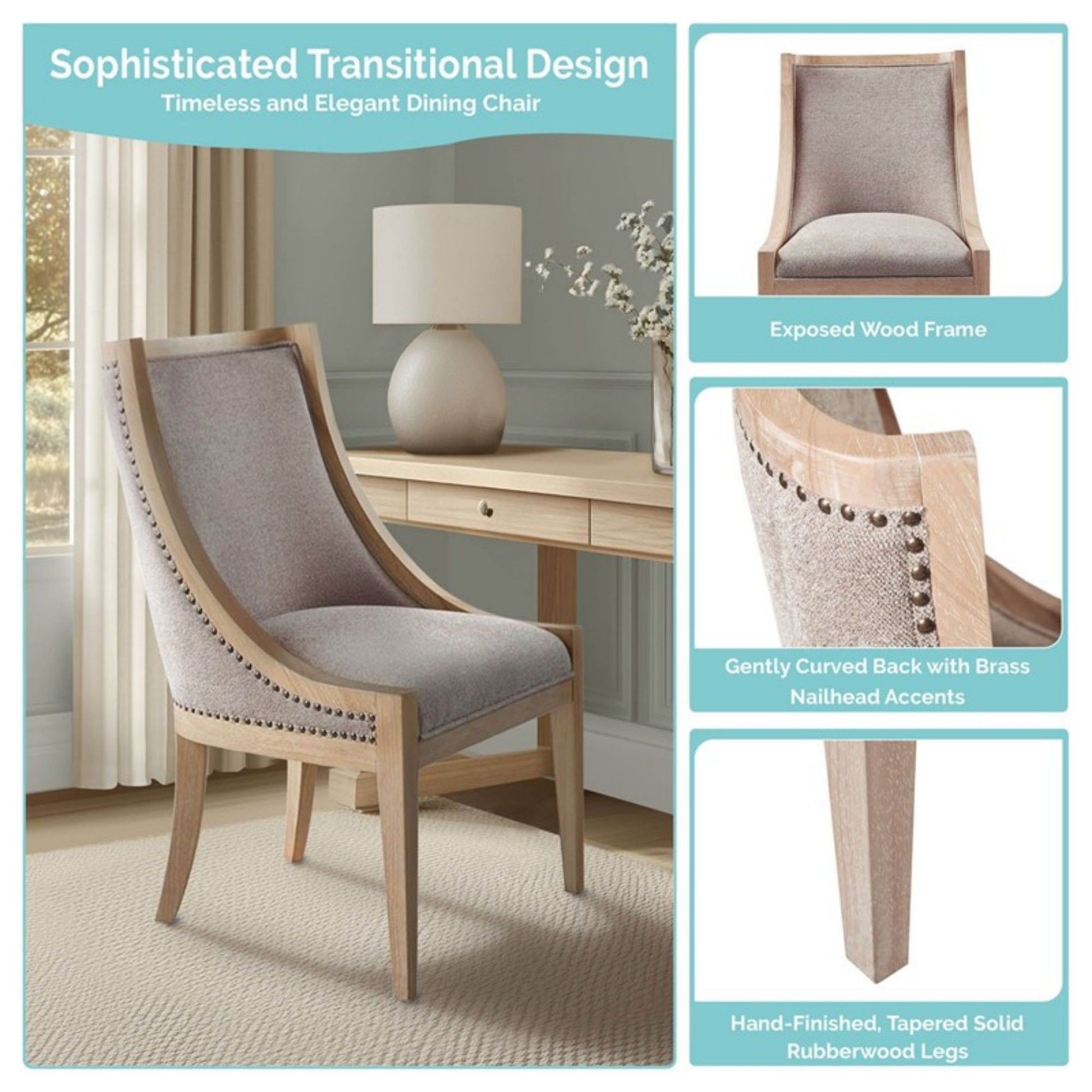 Upholstered Dining Chair With Nailhead Trim - Best Buy Furniture