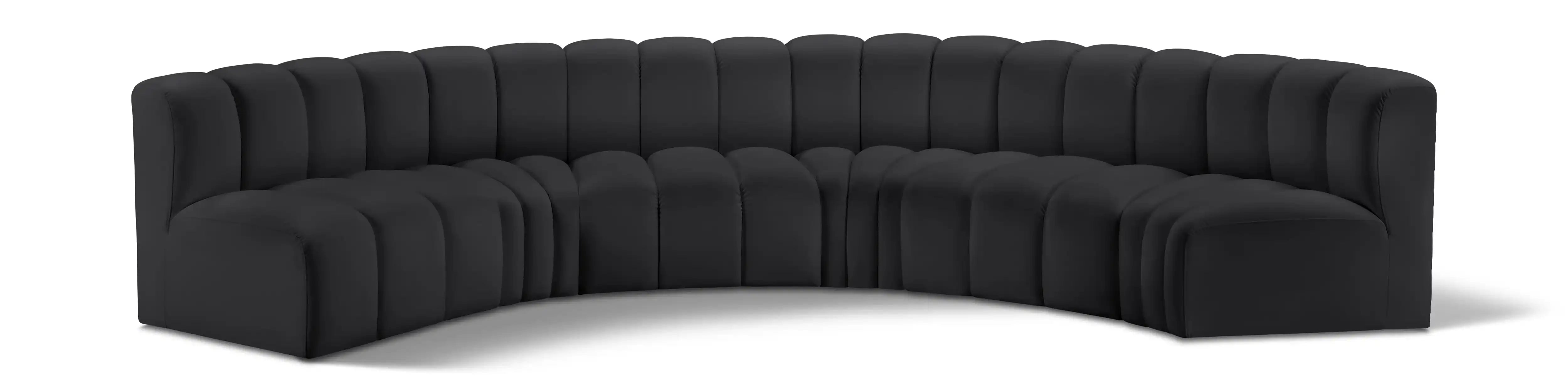 Arc - Faux Leather 6 Piece U-Shaped Modular Sofa - Best Buy Furniture