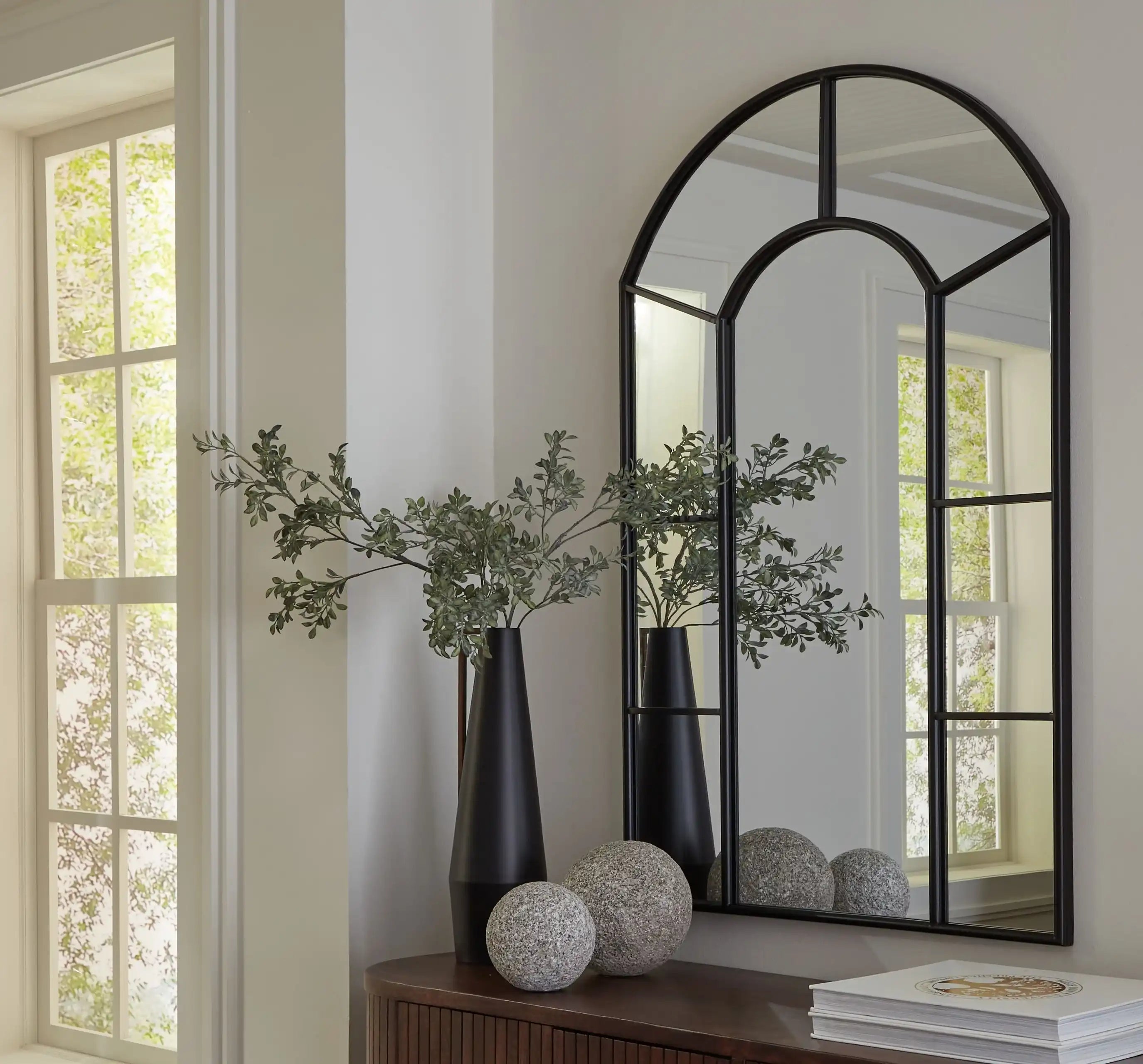 Evengton - Accent Mirror - Black - Best Buy Furniture