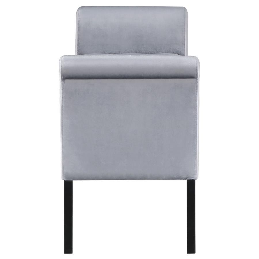 Farrah - Velvet Upholstered Rolled Arm Storage Bench - Best Buy Furniture