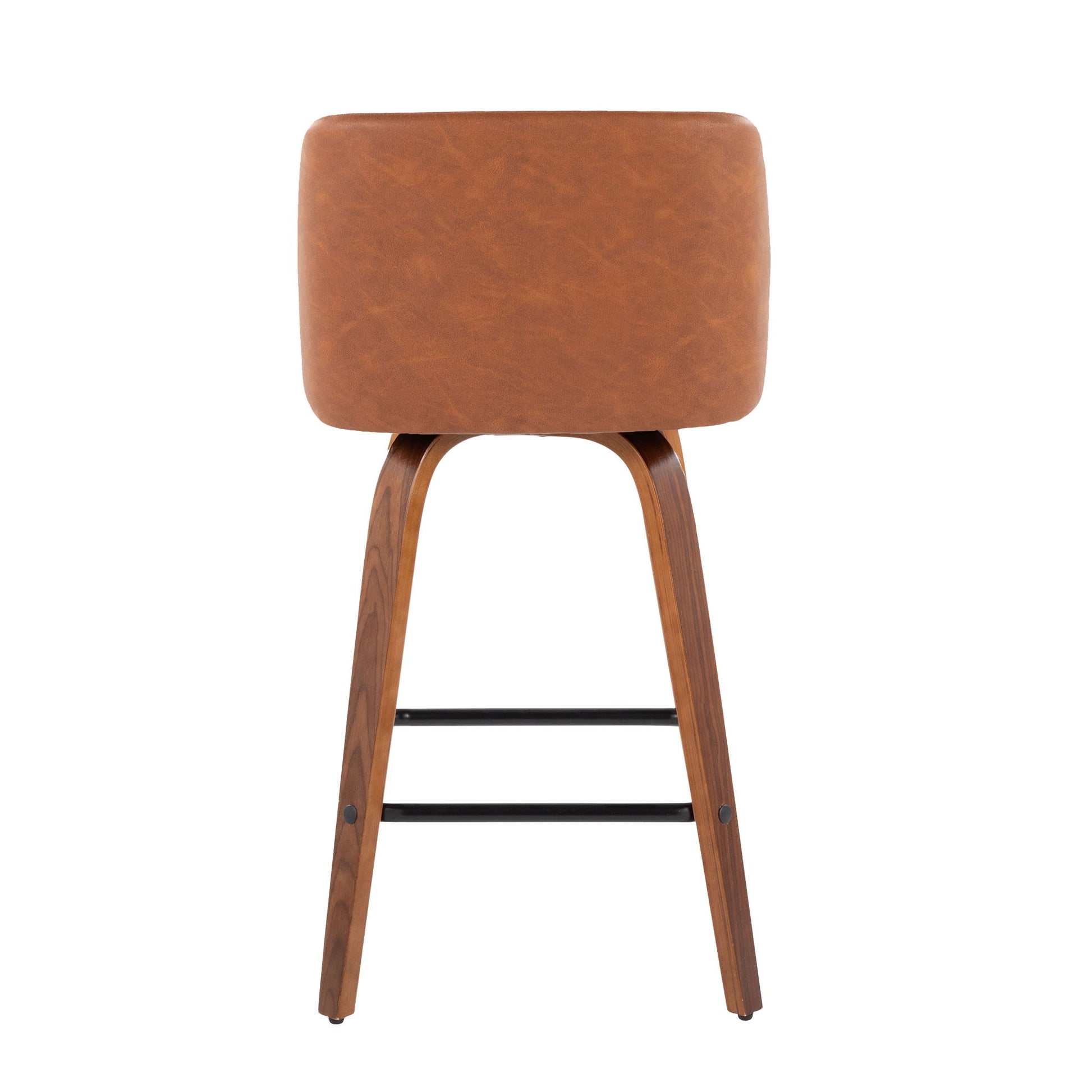 Toriano - Mid Century Modern Fixed Height Counter Stool & Square Footrest (Set of 2) - Best Buy Furniture