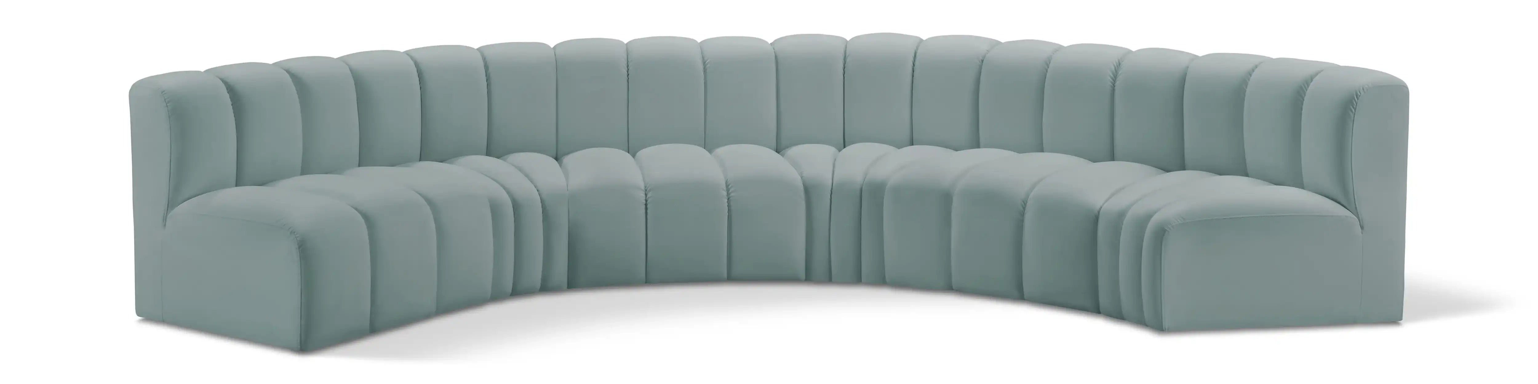 Arc - Faux Leather 6 Piece U-Shaped Modular Sofa - Best Buy Furniture