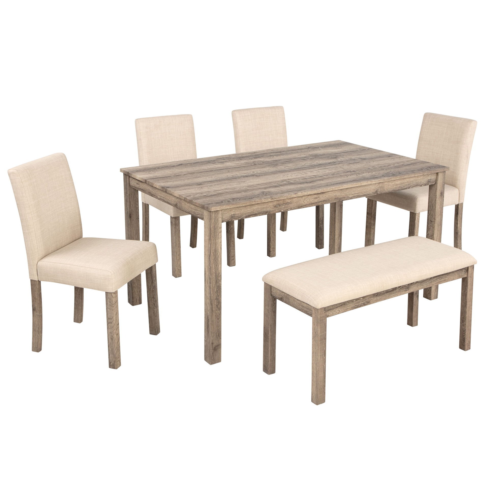 Modern Dining Table Set With Upholstered Chairs For Dining Room - Best Buy Furniture