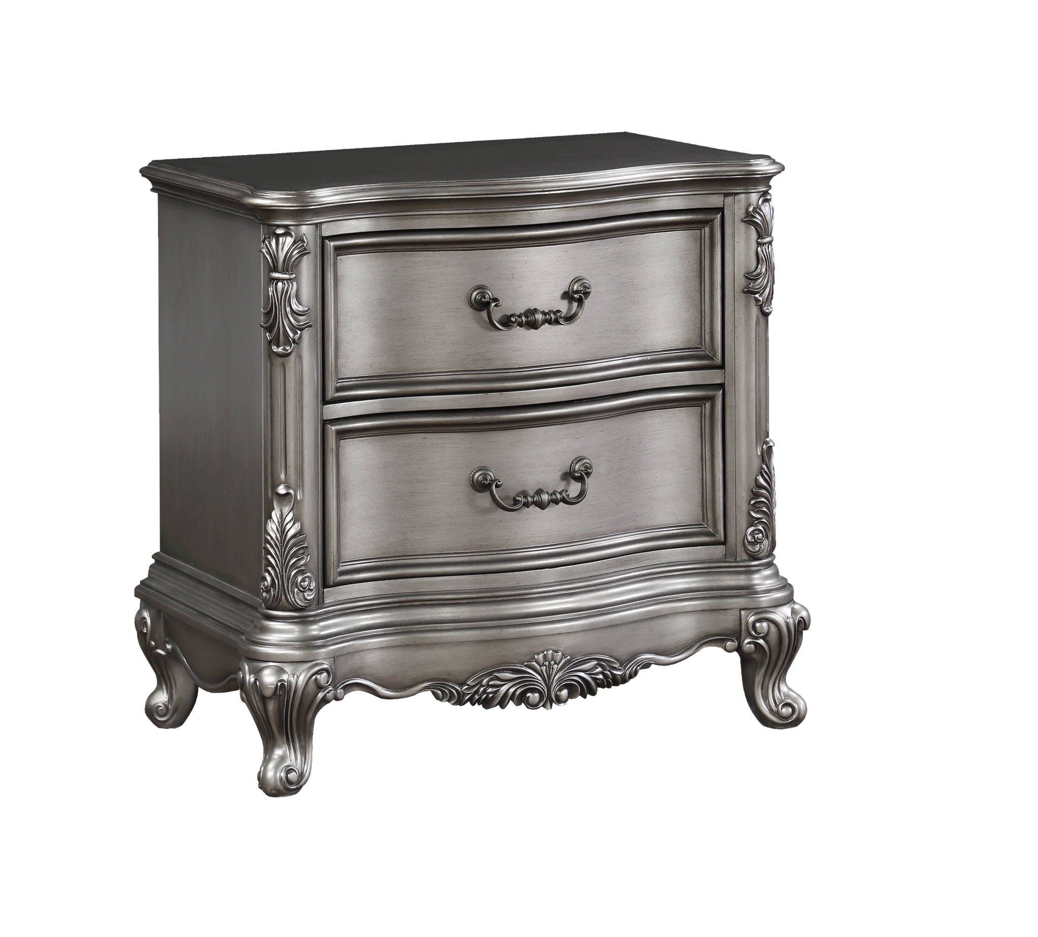 Ariadne - Nightstand - Antique Silver - Best Buy Furniture