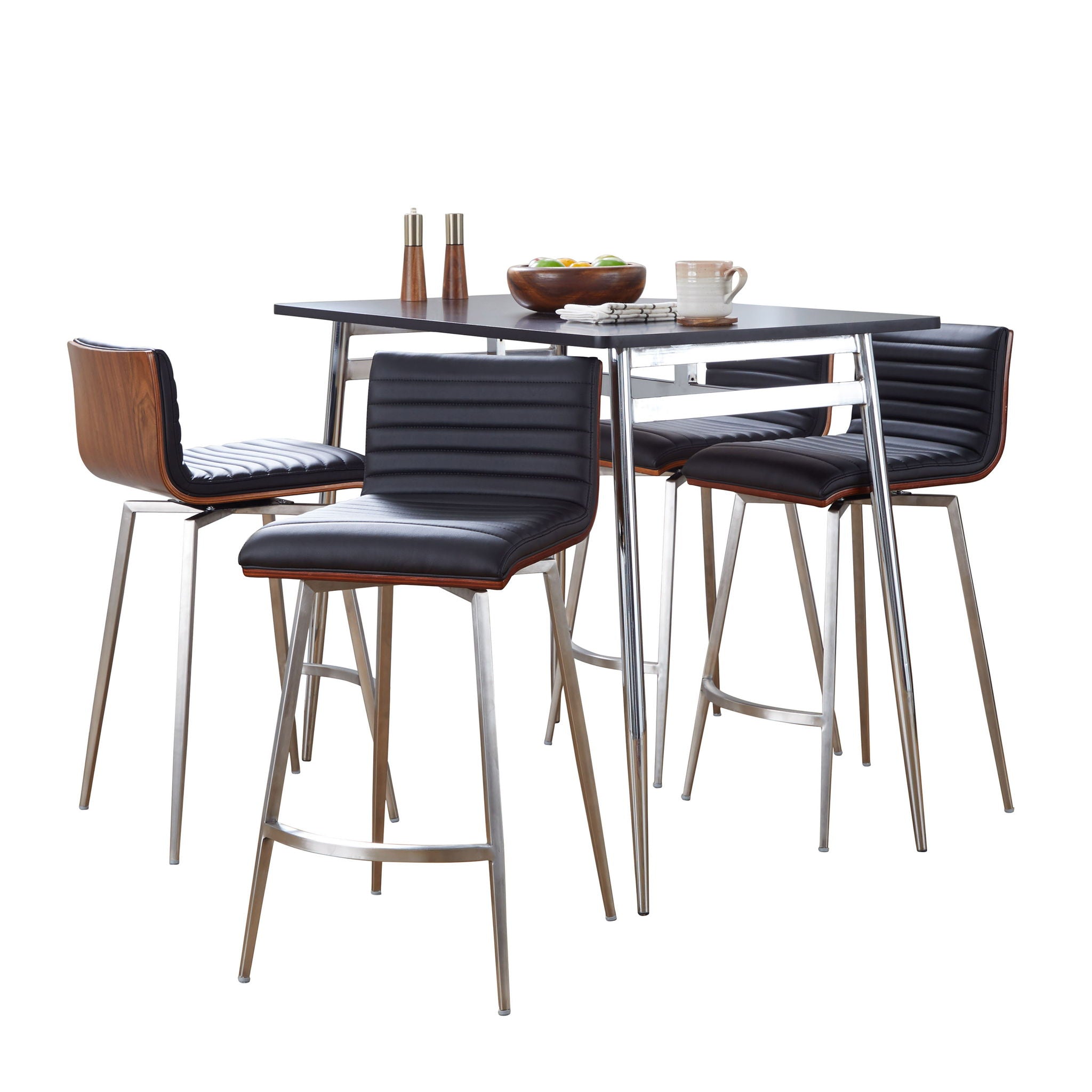 Marcel Mason - 5 Piece Swivel Contemporary Counter Height Dining Set - Best Buy Furniture