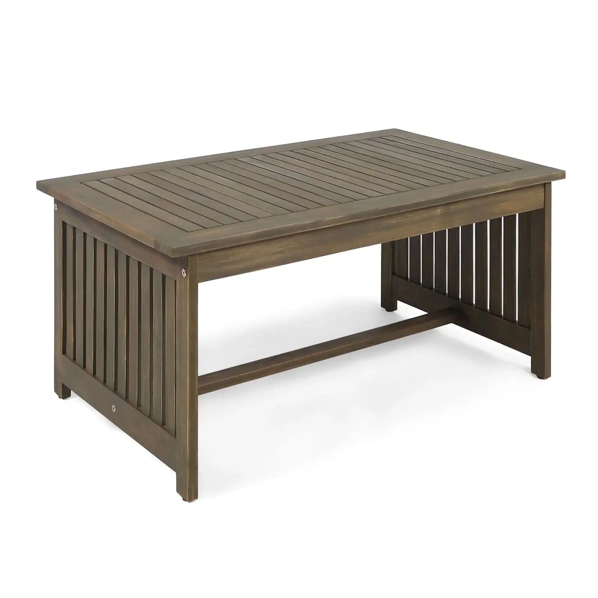Acacia Wood Rectangular Patio Coffee Table For Outside - Best Buy Furniture