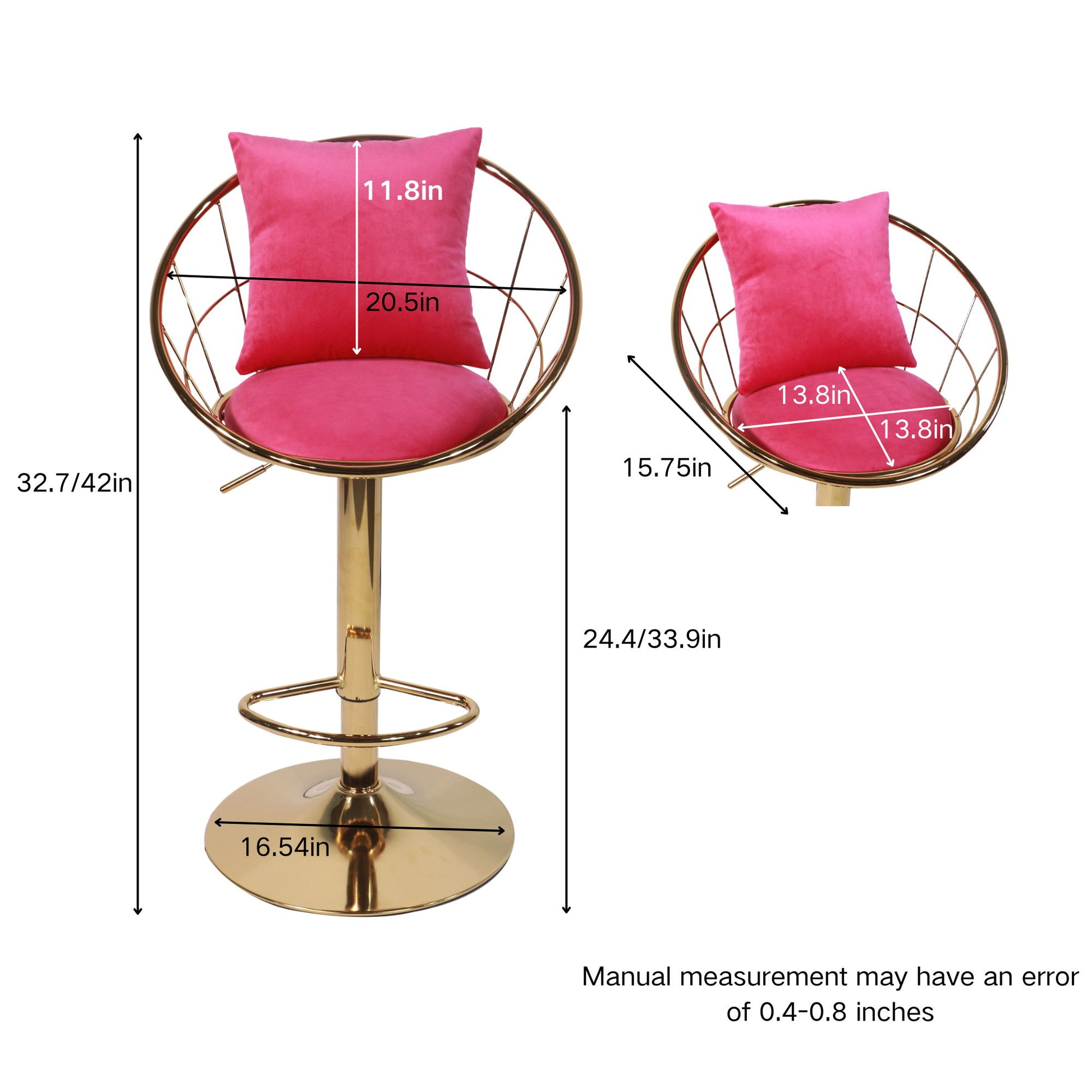 Unique Design Bar Chair, 360 Degree Rotation, Adjustable Height, Suitable For Dining Room And Bar - Best Buy Furniture