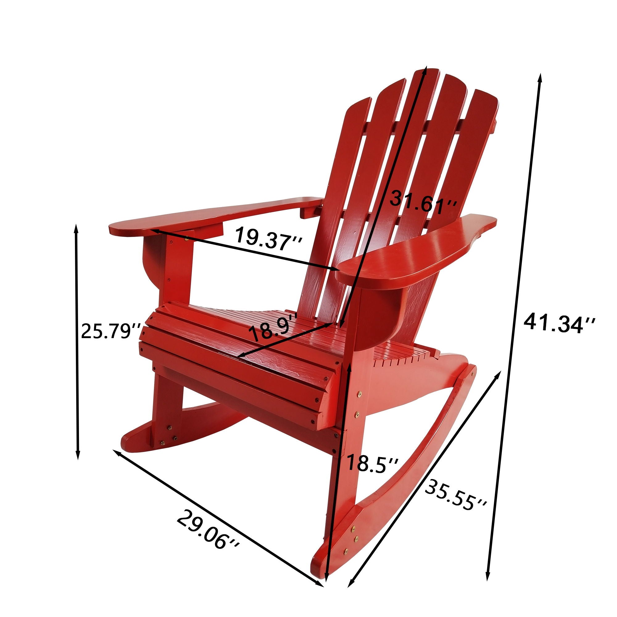 Reclining Outdoor Rocking Adirondack Chair - Best Buy Furniture