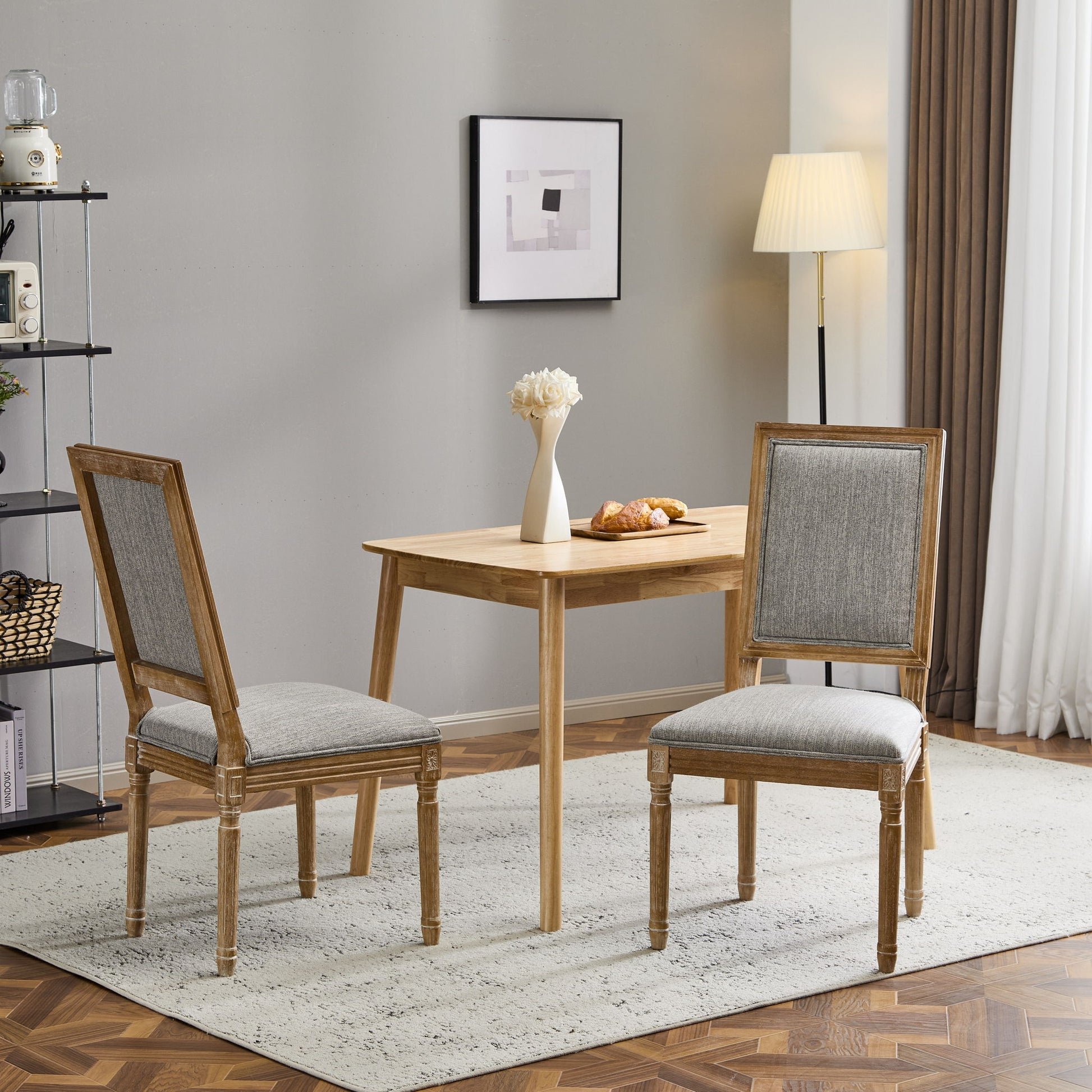 French Country Style Dining Chair With Upholstered Seating And Fluted Legs - Best Buy Furniture