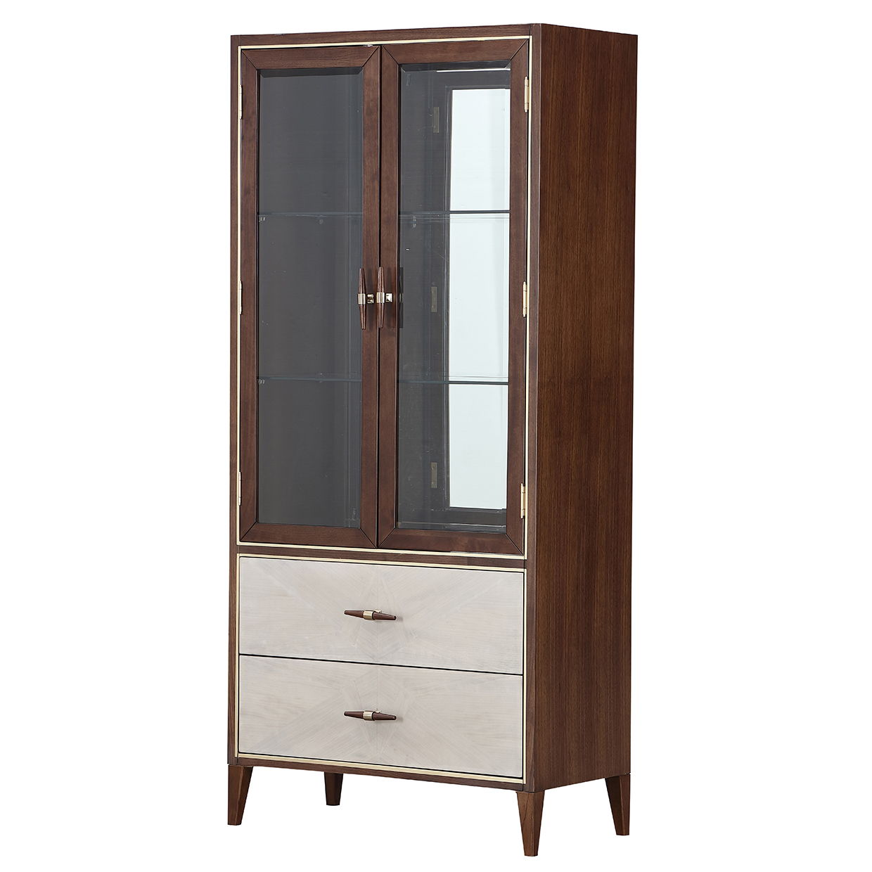 Houston - Display Cabinet - Walnut - Best Buy Furniture