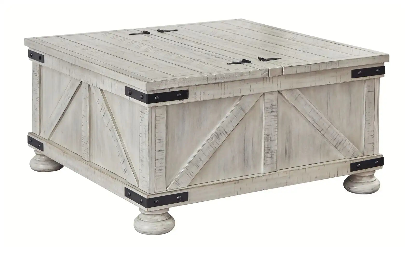 Carynhurst - Cocktail Table with Storage - Whitewash - Best Buy Furniture