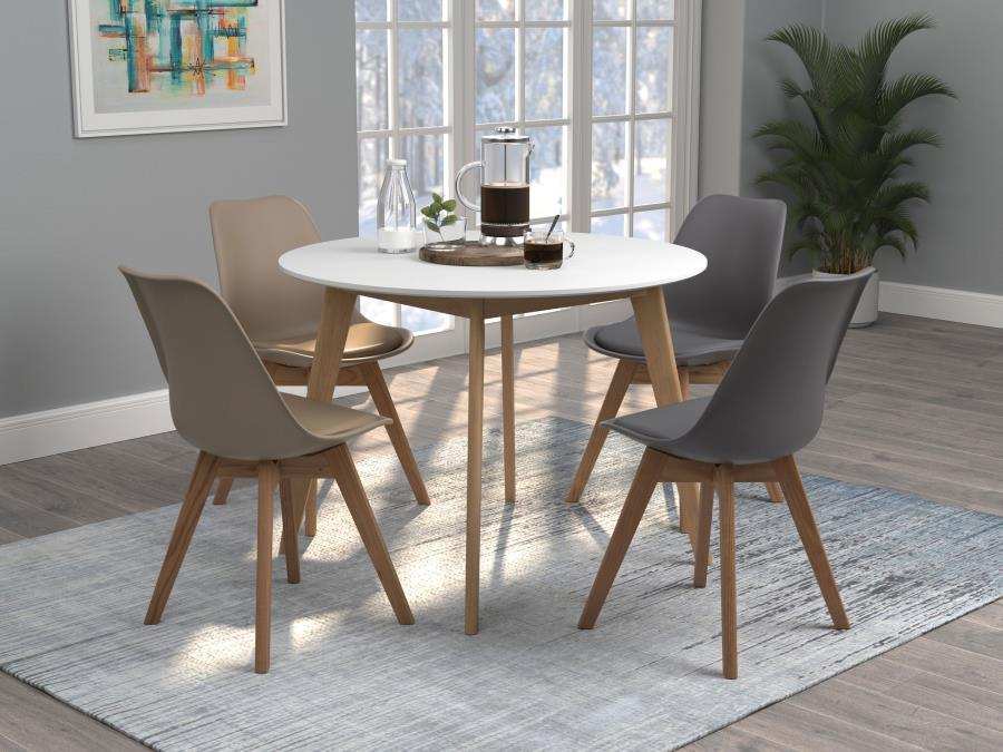 Breckenridge - Round Dining Table - Matte White - Best Buy Furniture