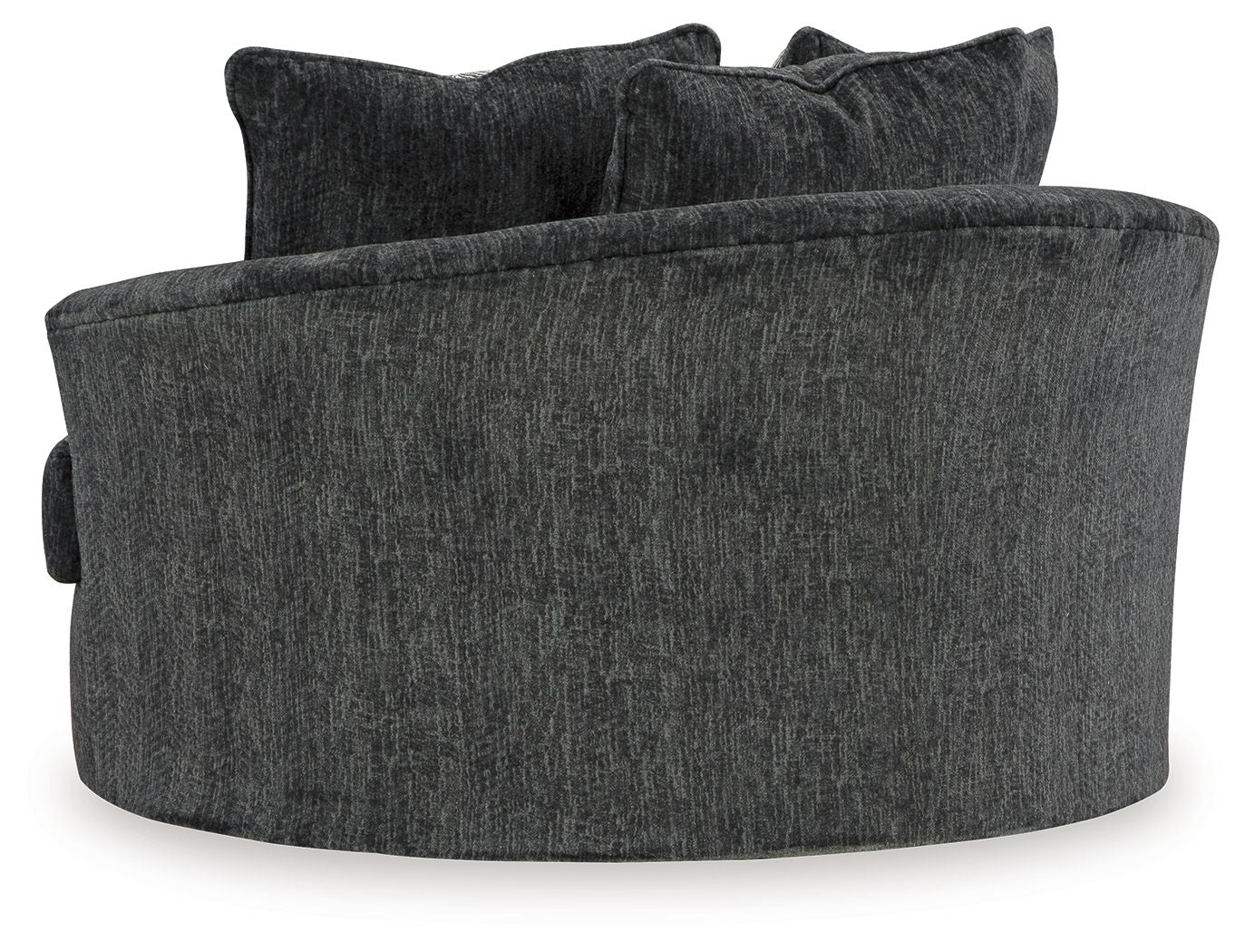 Biddeford - Oversized Swivel Accent Chair - Shadow - Best Buy Furniture