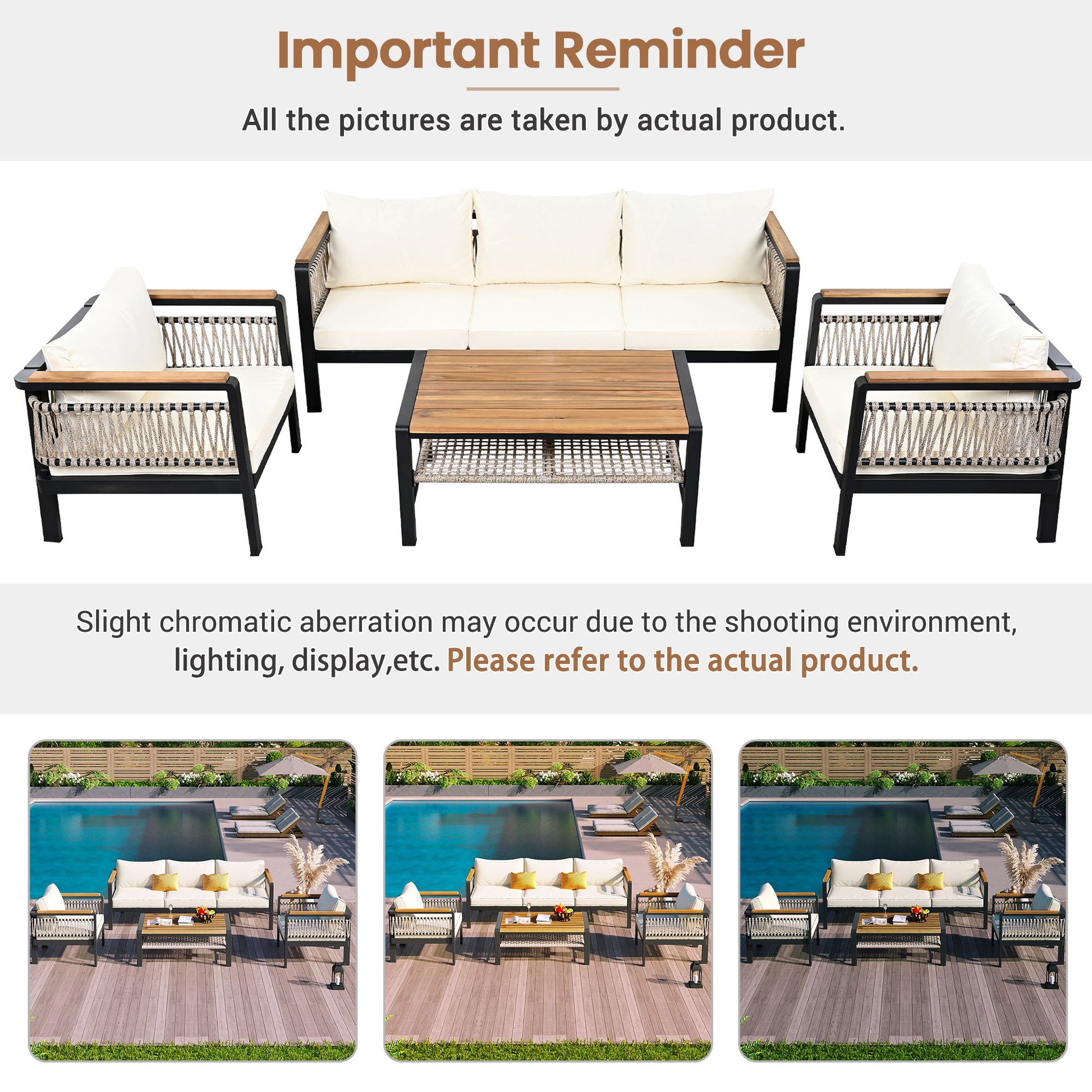 4 Pieces Outdoor Sectional Sofa Set 5 Person Patio Seating Group Outdoor Conversation Set With Cushions And A Coffee Table For Patios - Best Buy Furniture