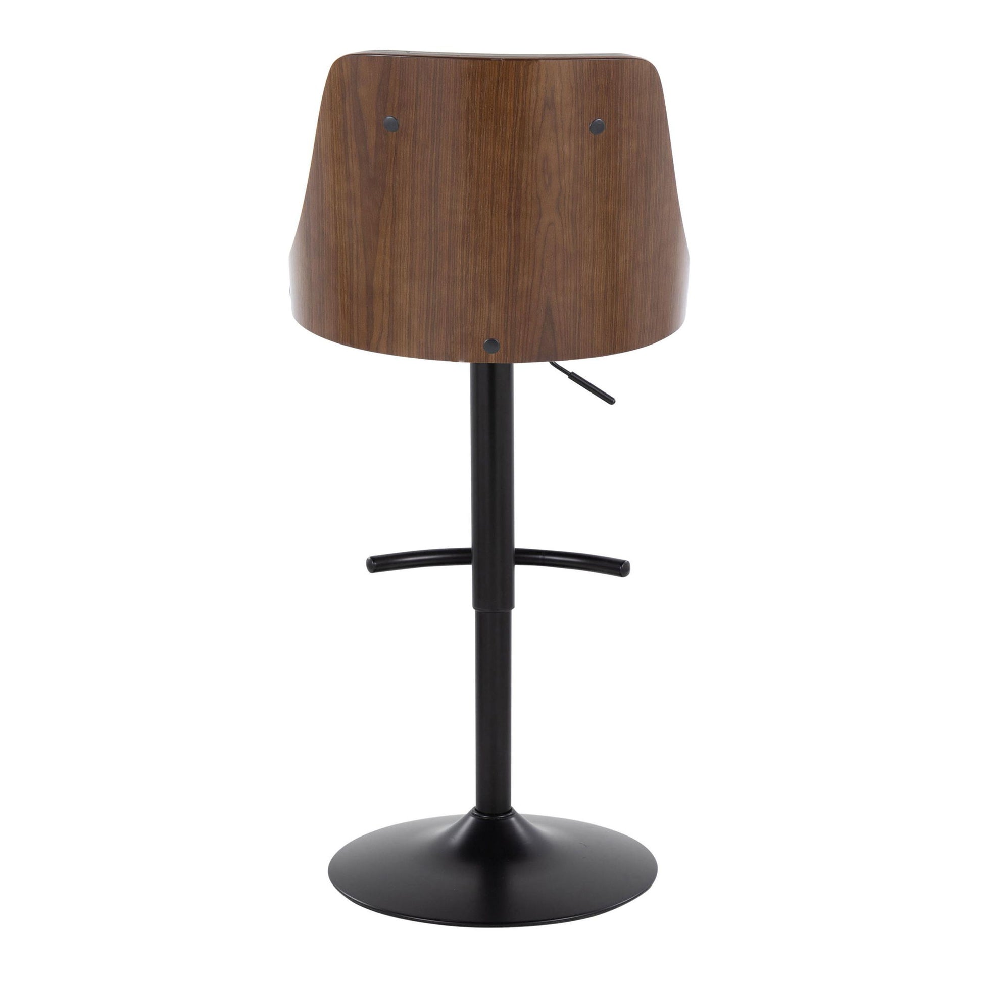 Gianna - Mid Century Modern Adjustable Barstool, Swivel With Rounded T Footrest (Set of 2) - Best Buy Furniture