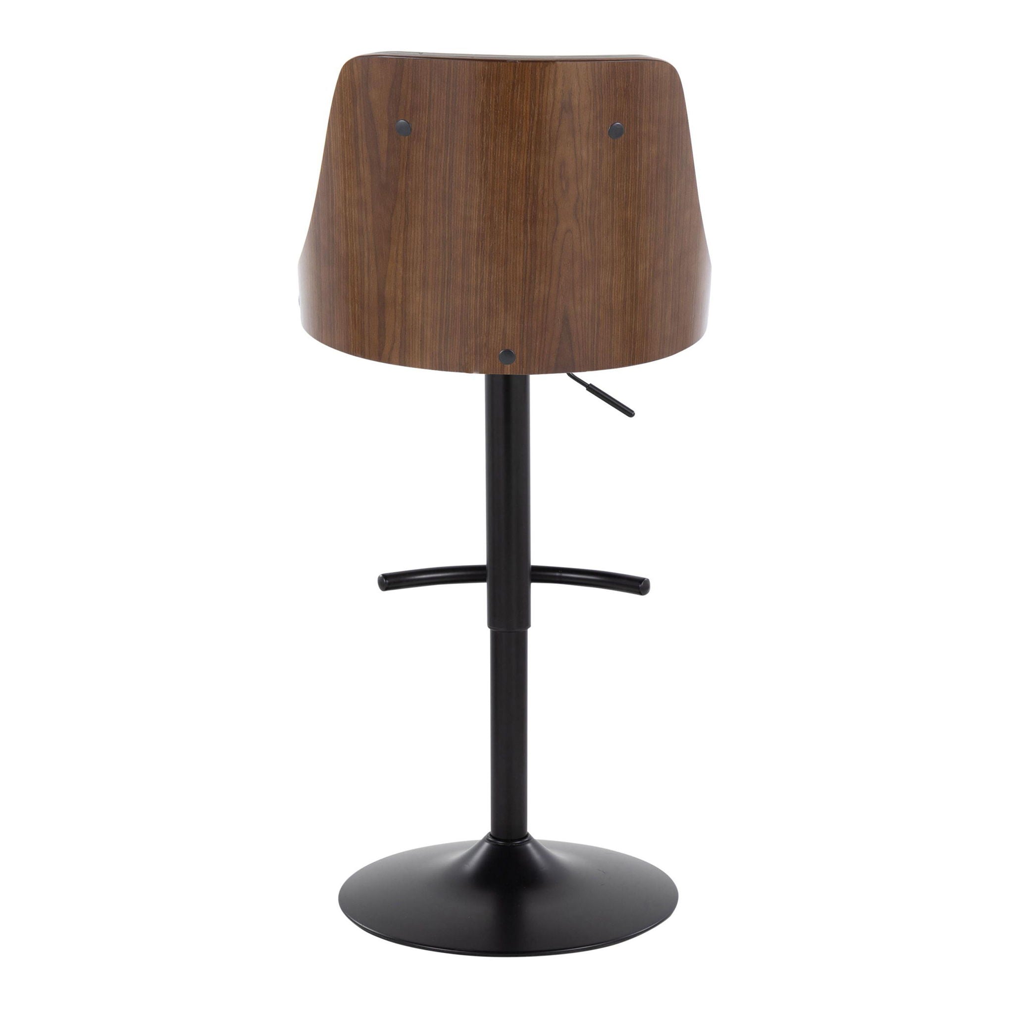 Gianna - Mid Century Modern Adjustable Barstool, Swivel With Rounded T Footrest (Set of 2) - Best Buy Furniture