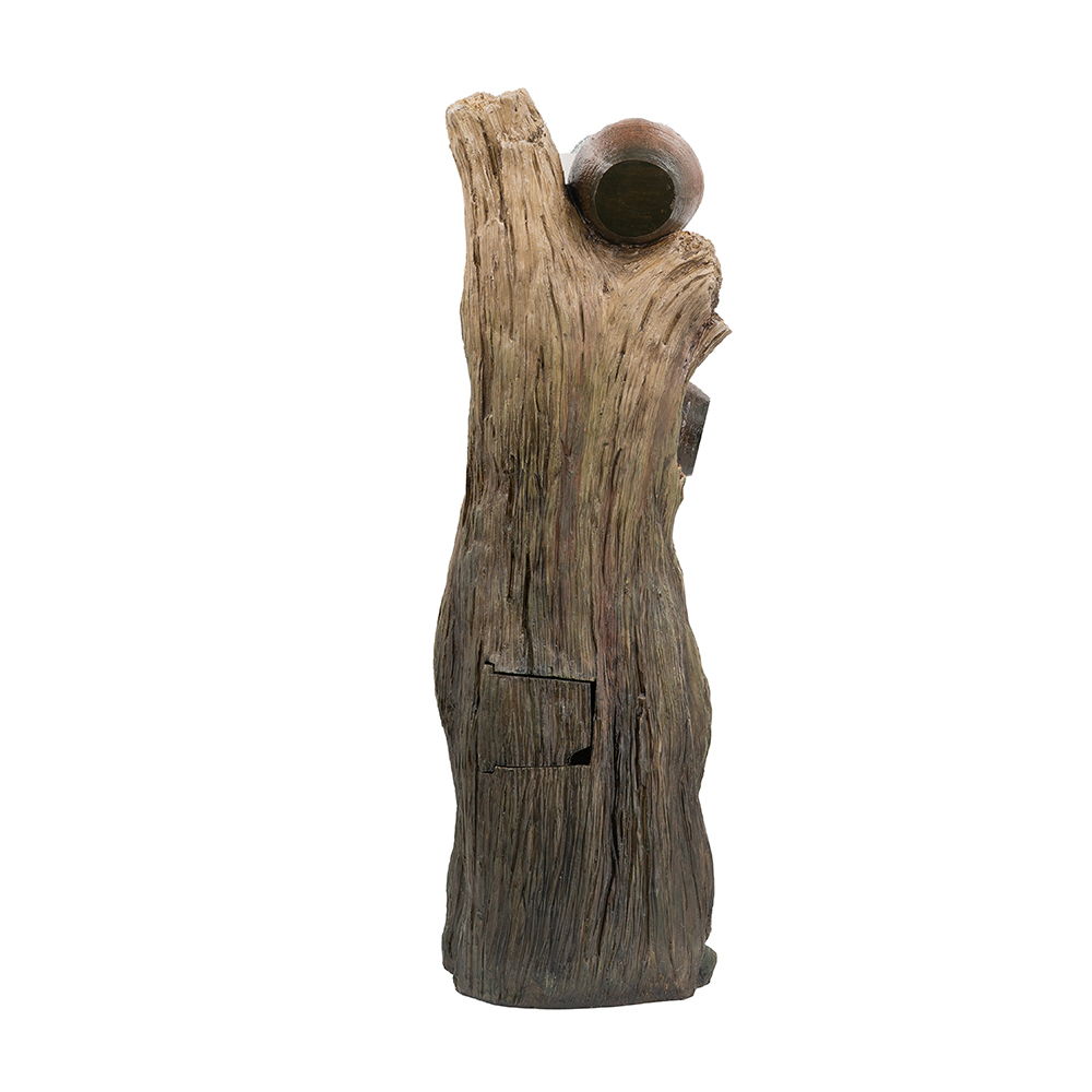 Decorative 3 Tier Tree Trunk Fountain With Lights And Pump - Brown - Best Buy Furniture