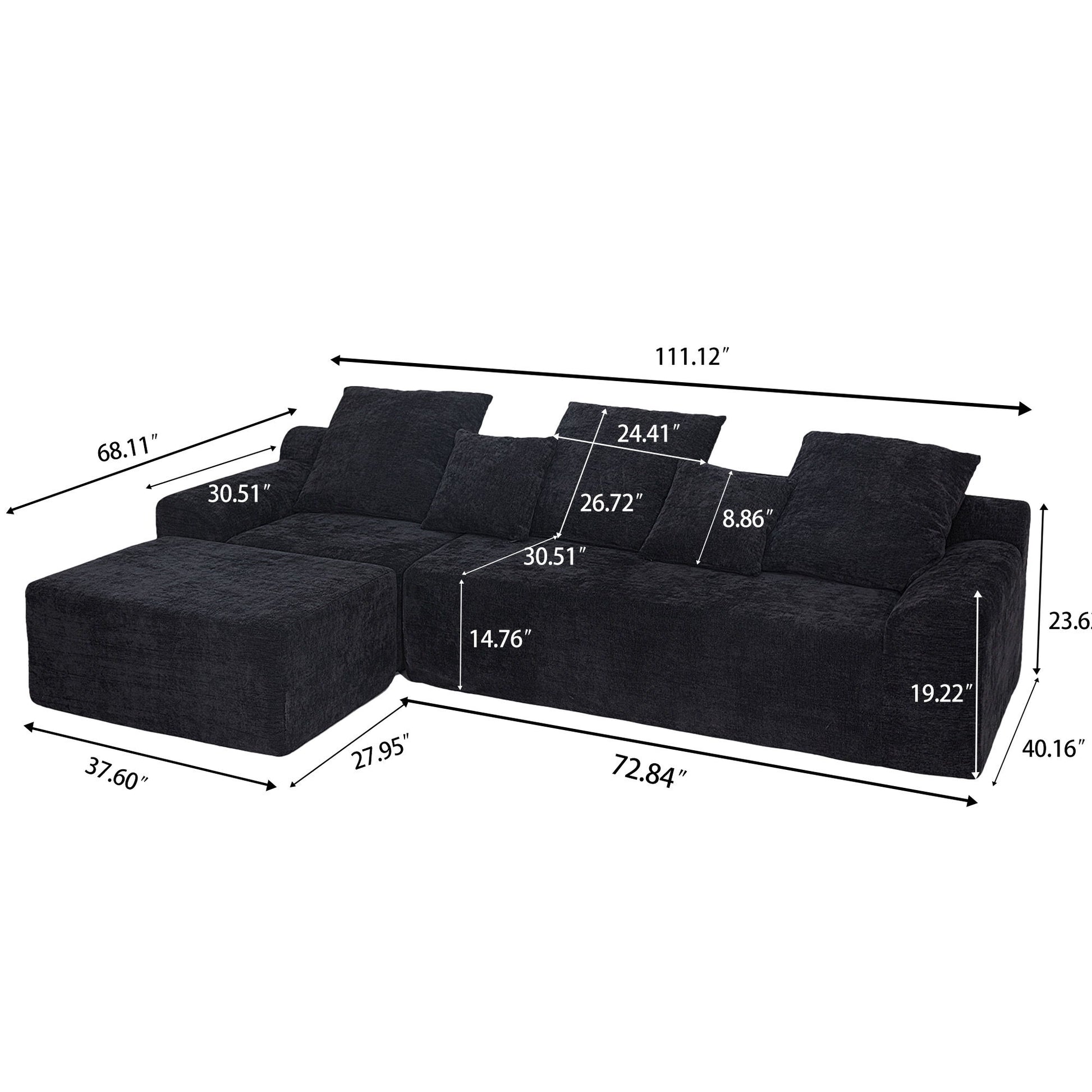 Modern L Shaped Sectional Sofa With Adjustable Configurations - Best Buy Furniture