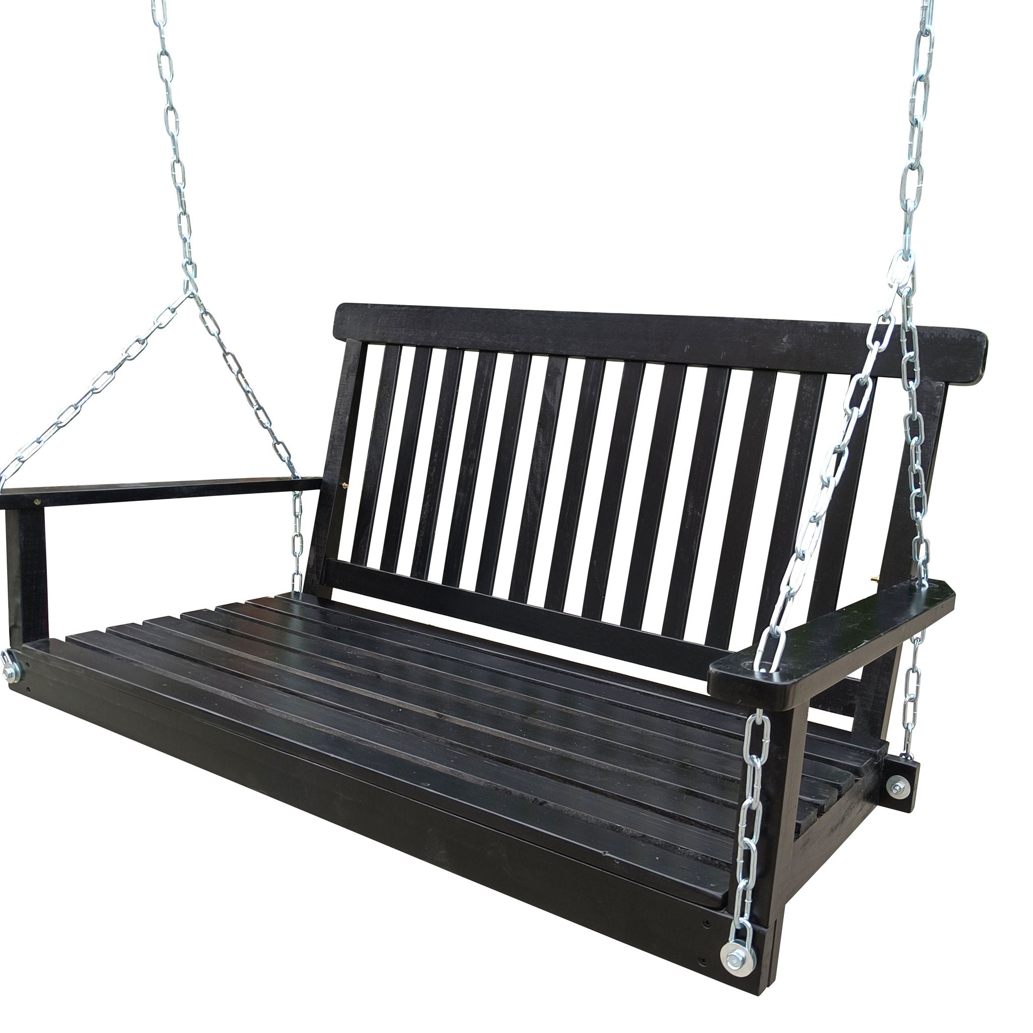 Front Porch Swing With Armrests For Outdoor Patio, Garden Yard, Backyard Or Sunroom - Best Buy Furniture