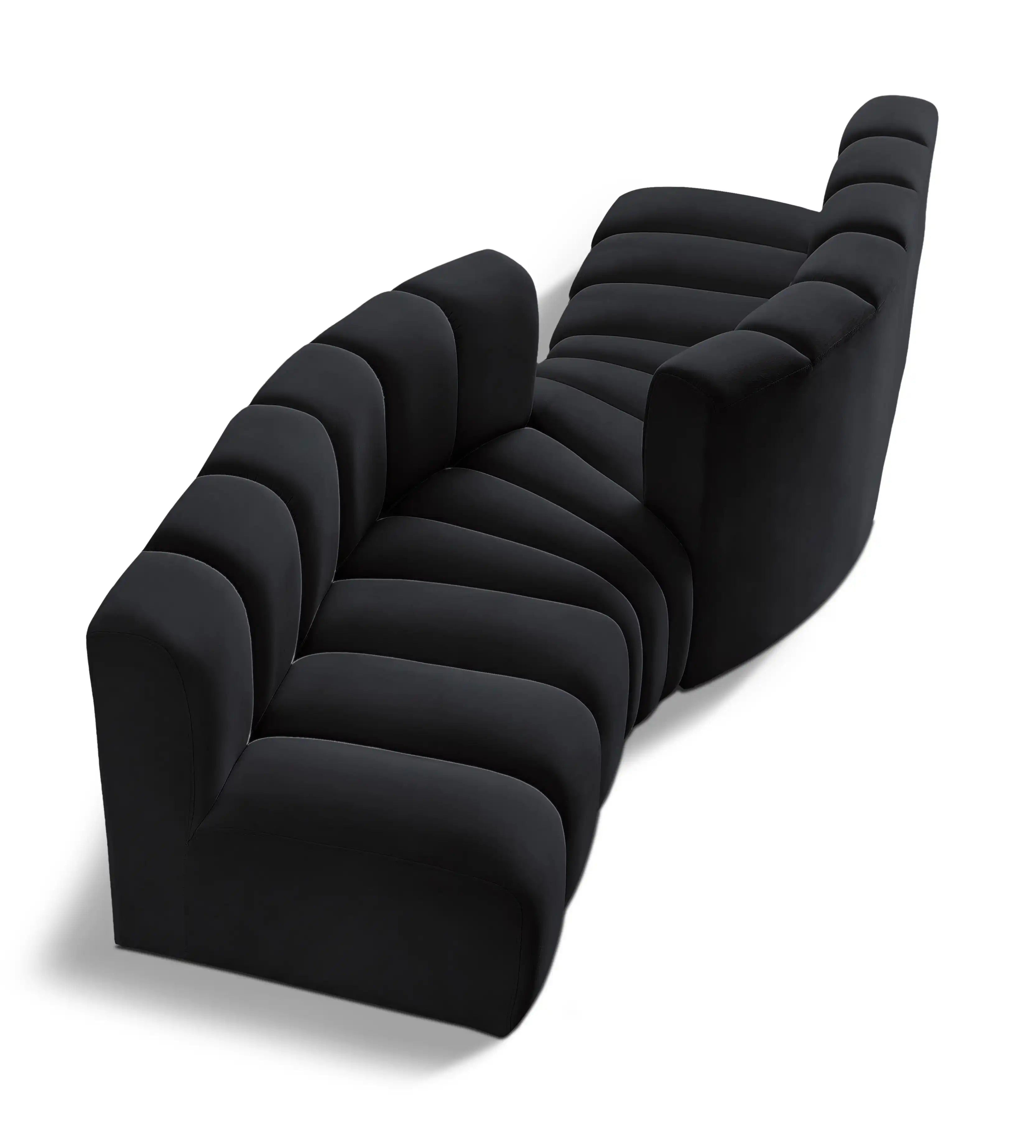 Arc - Velvet 4 Piece Sofa - Best Buy Furniture