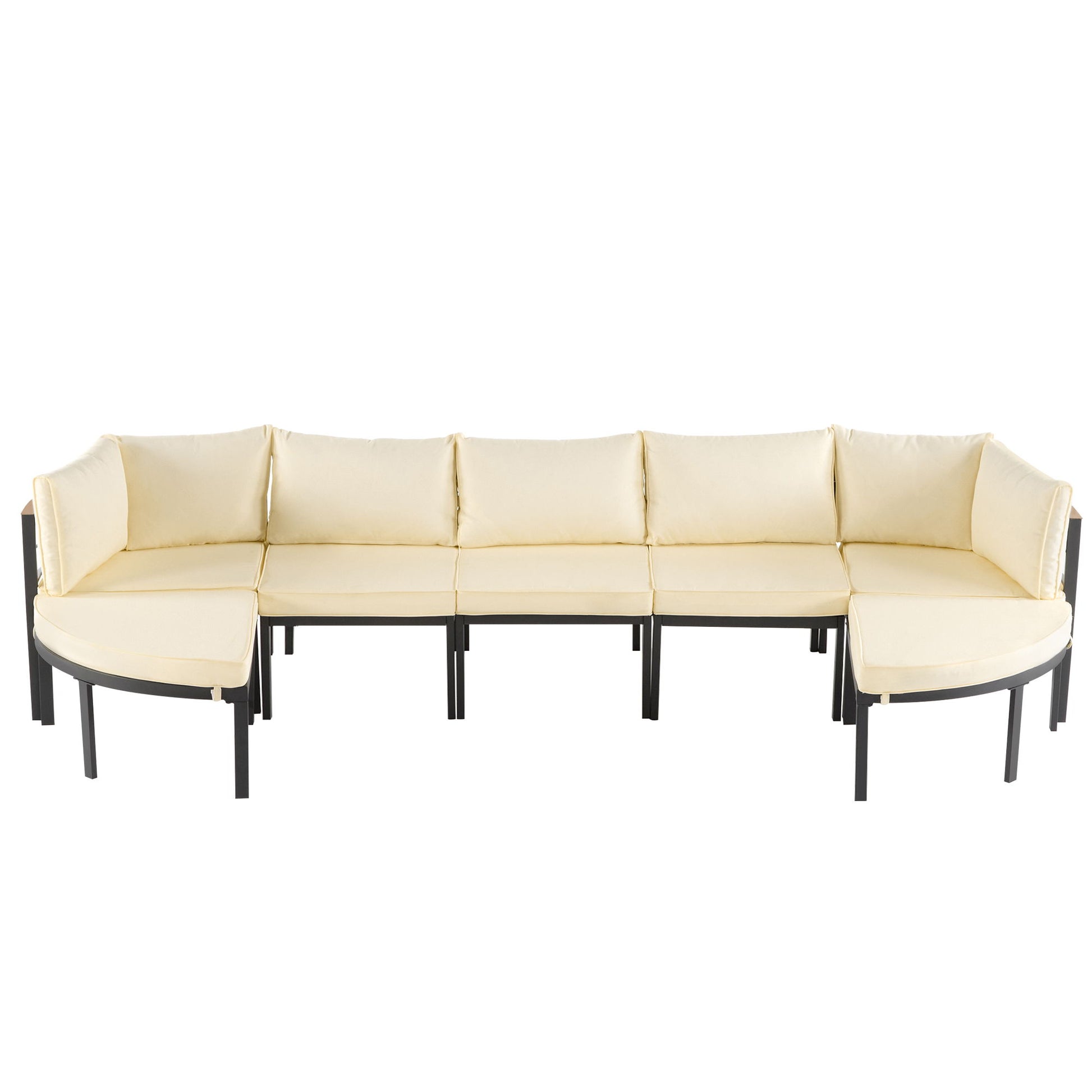 Outdoor Sectional Sofa Set Patio Seating Group With Cushions - Best Buy Furniture