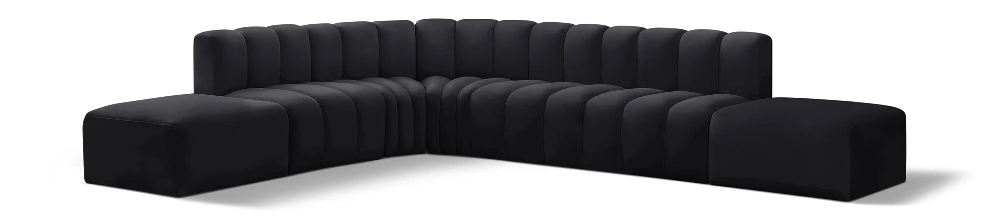 Arc - Velvet 7 Piece Corner Modular Sofa - Best Buy Furniture