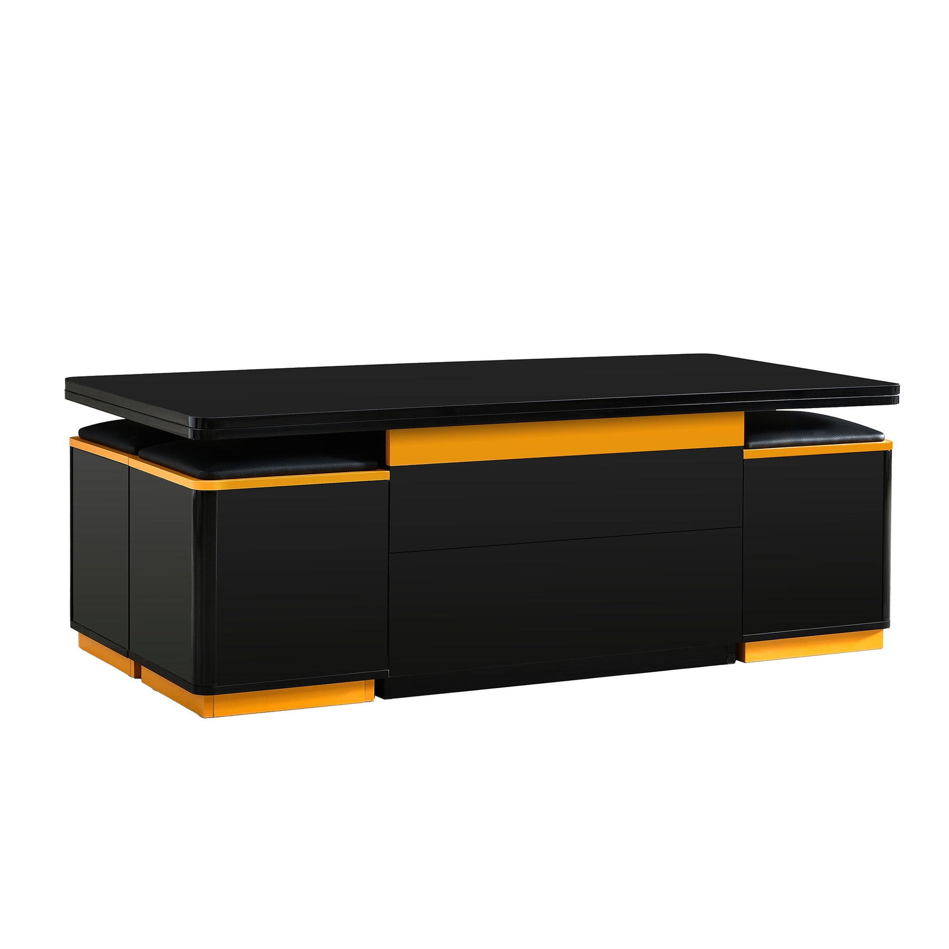 Multi Functional Adjustable Coffee Table With 4 Storage Stools - Best Buy Furniture