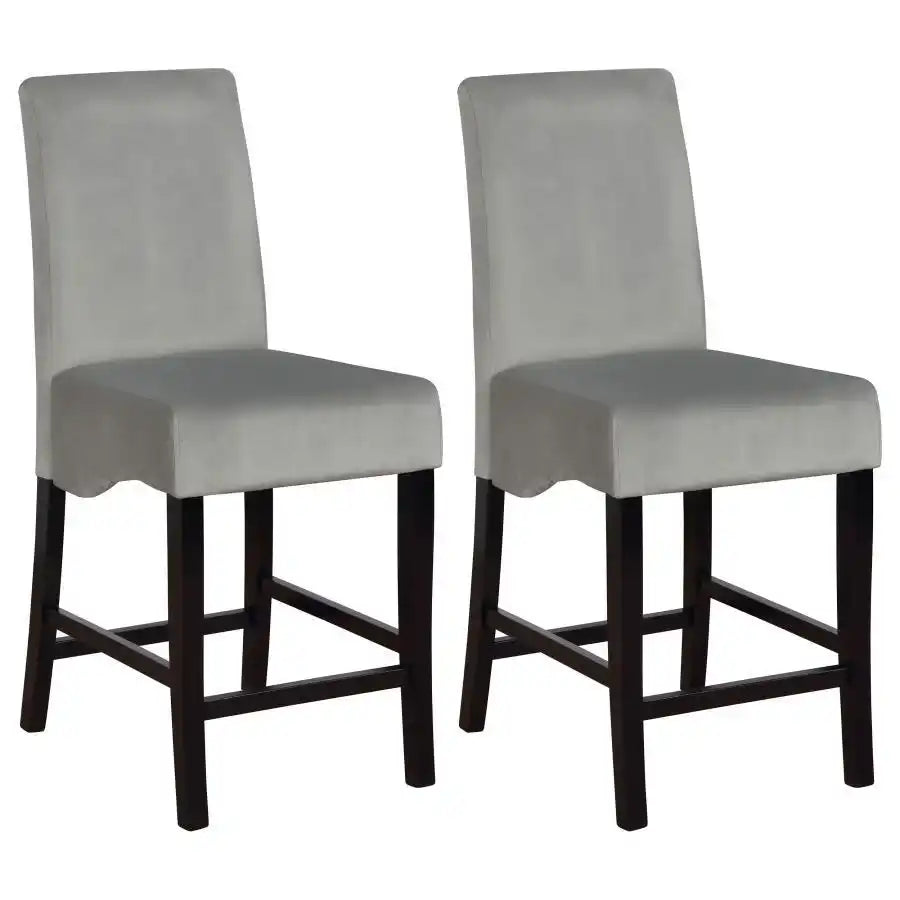 Stanton - Upholstered Counter Chairs (Set of 2) - Gray And Black - Best Buy Furniture