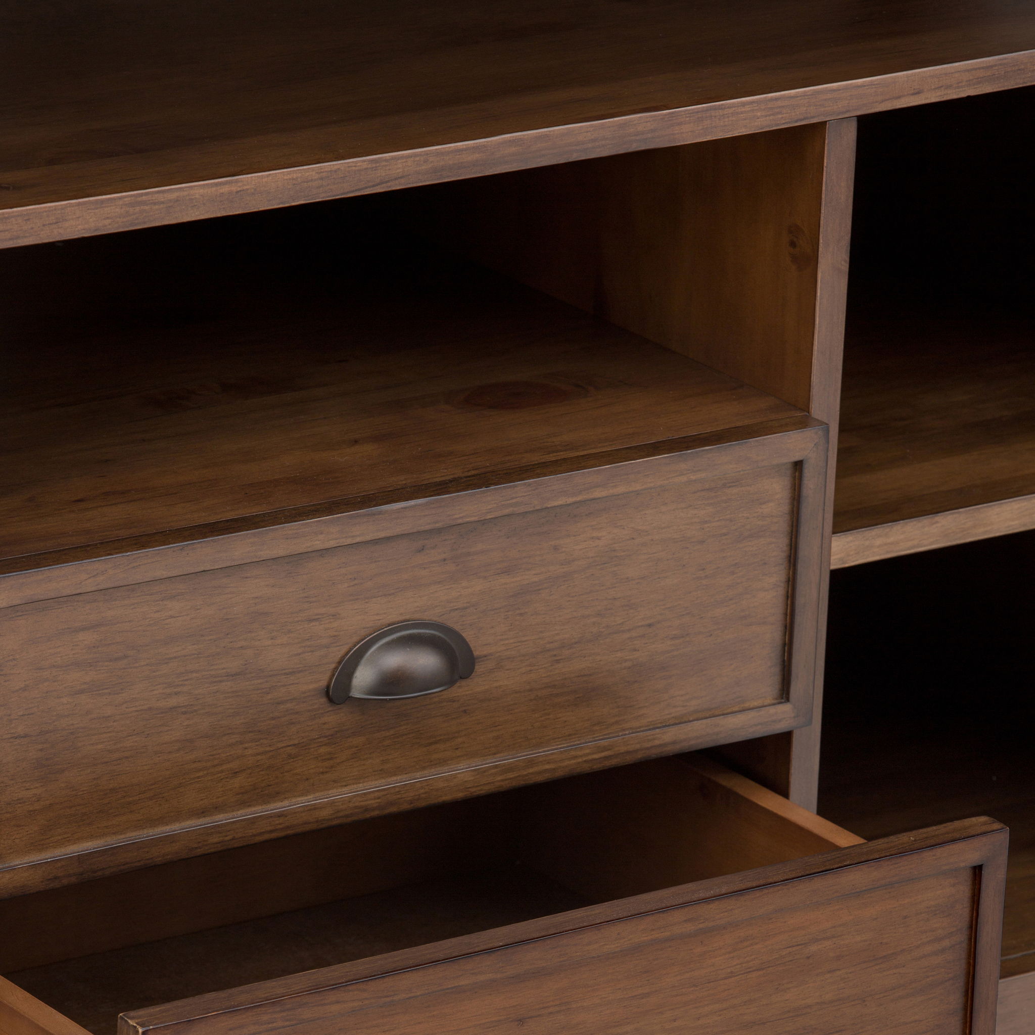 Redmond - Tall TV Media Stand - Rustic Natural Aged Brown - Best Buy Furniture