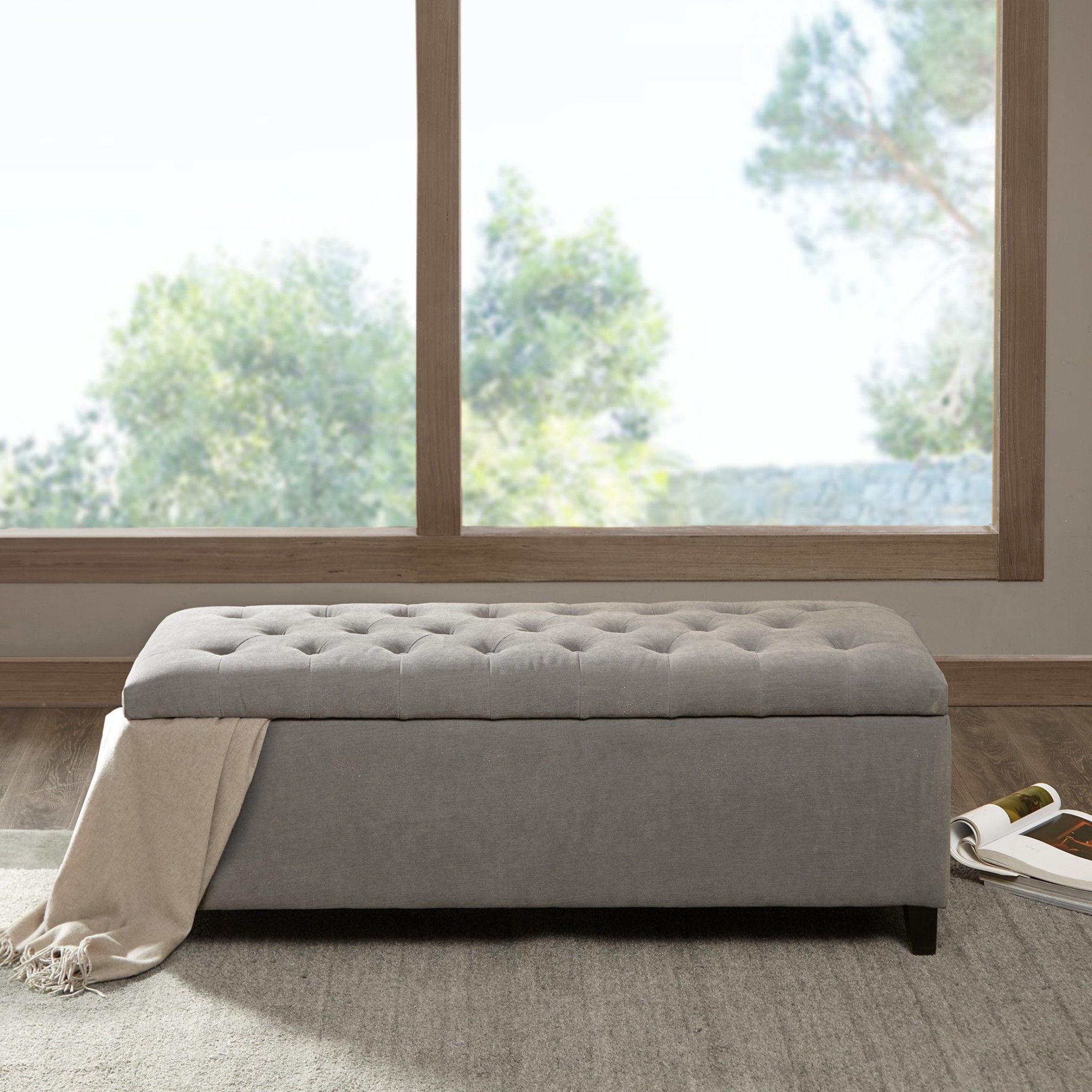 Elegant Design Tufted Top, Soft Close Storage Bench - Best Buy Furniture