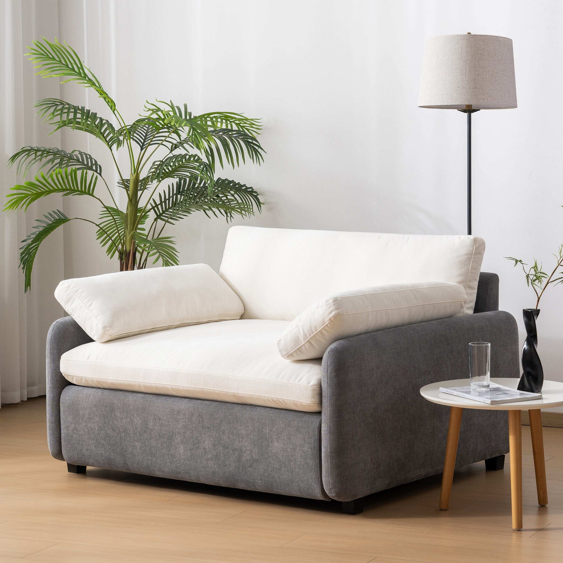Oversized Chenille Single Sofa Chair,Wide and Deep Seat Accent Chair - Best Buy Furniture
