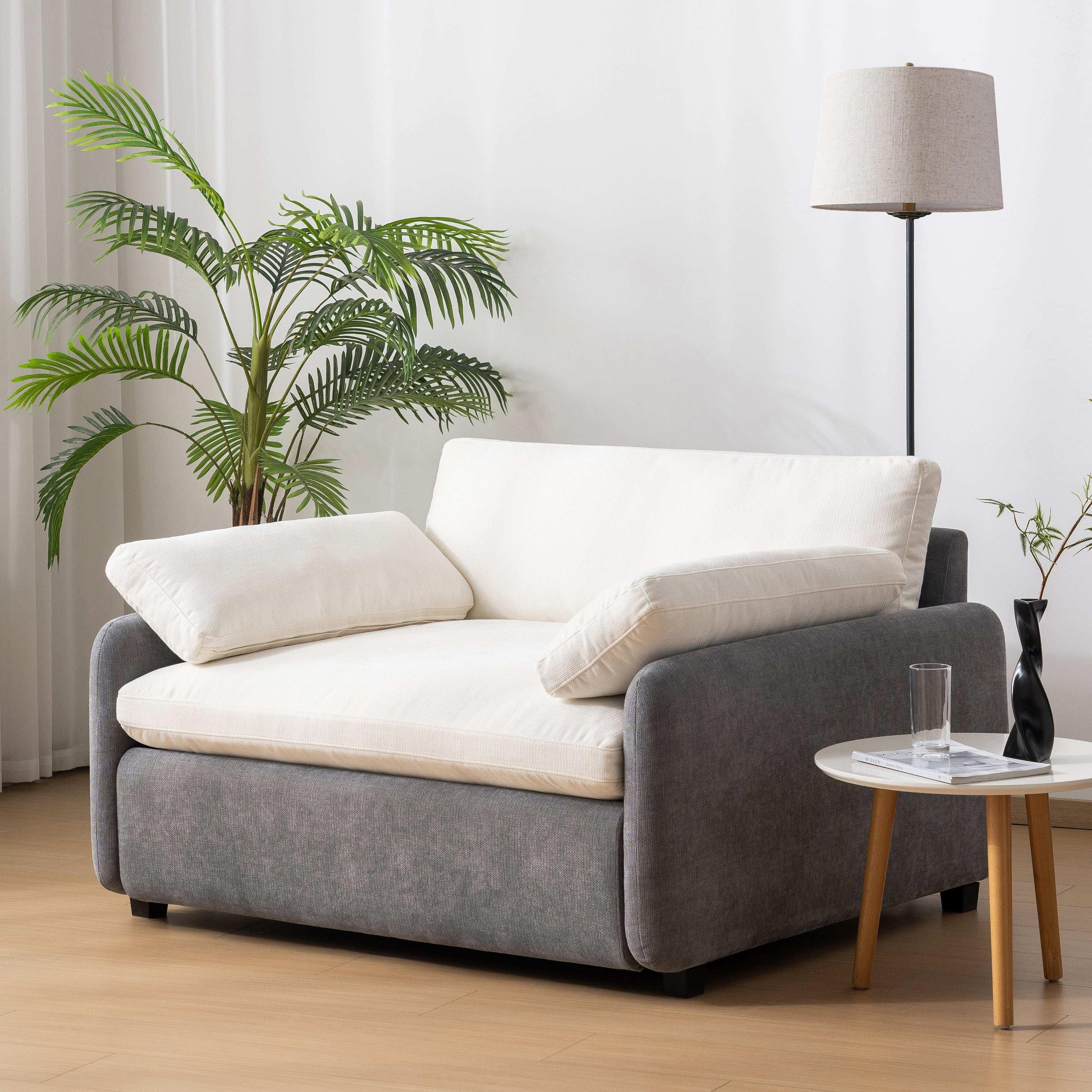 Oversized Chenille Single Sofa Chair,Wide and Deep Seat Accent Chair - Best Buy Furniture