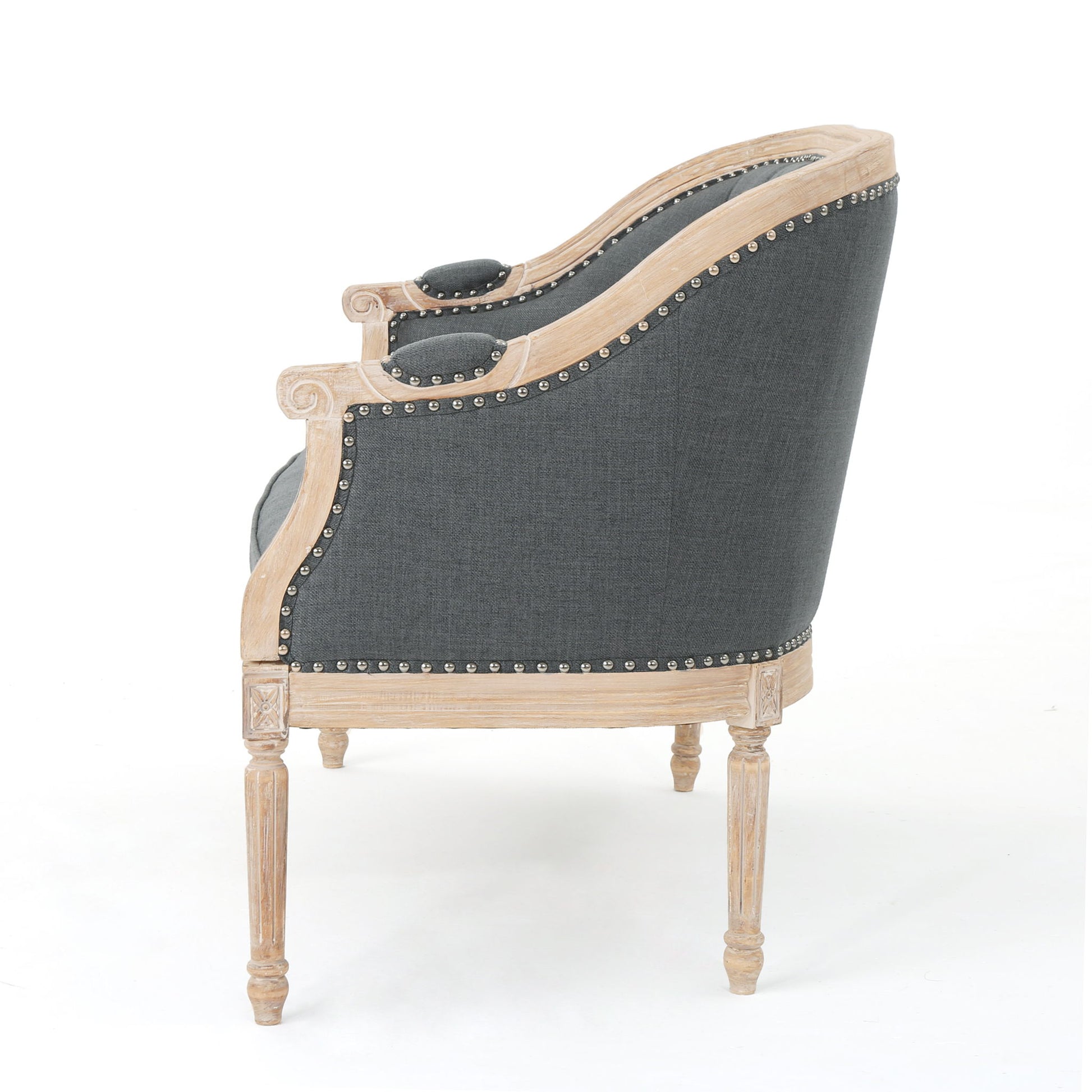 French Country Chesterfield Style Tufted Loveseat - Best Buy Furniture