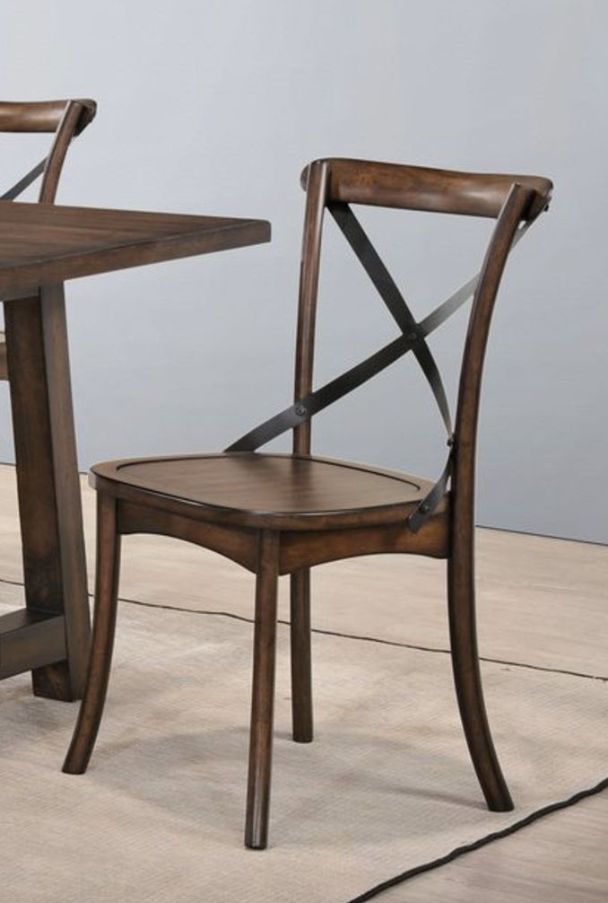 Kaelyn - Metal Side Chair (Set of 2) - Dark Oak - Best Buy Furniture