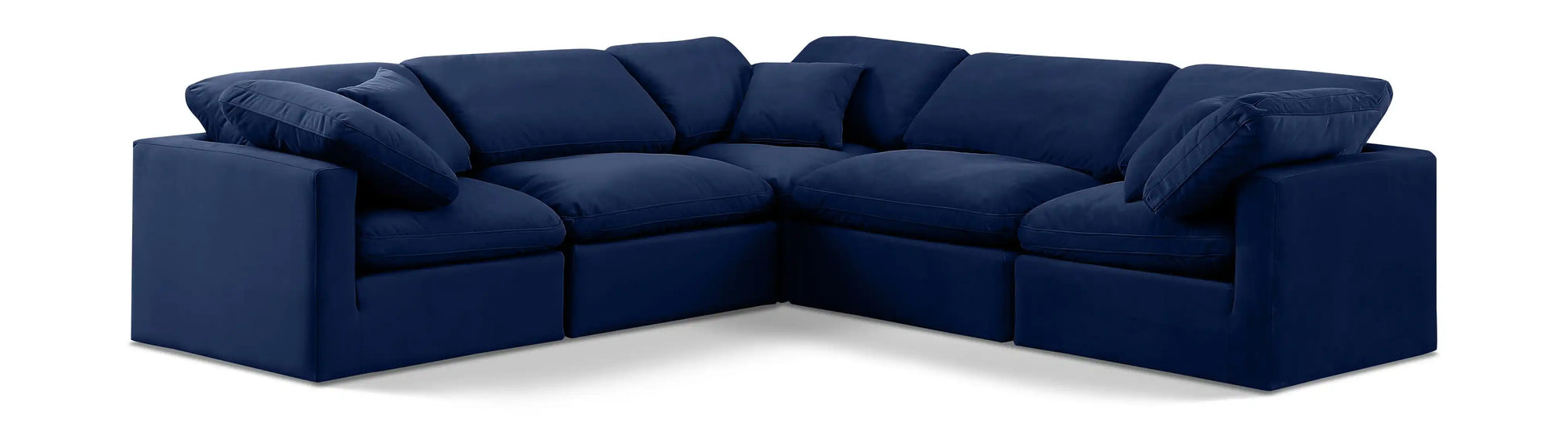 Indulge - Velvet 5 Piece Modular Corner Sectional - Best Buy Furniture