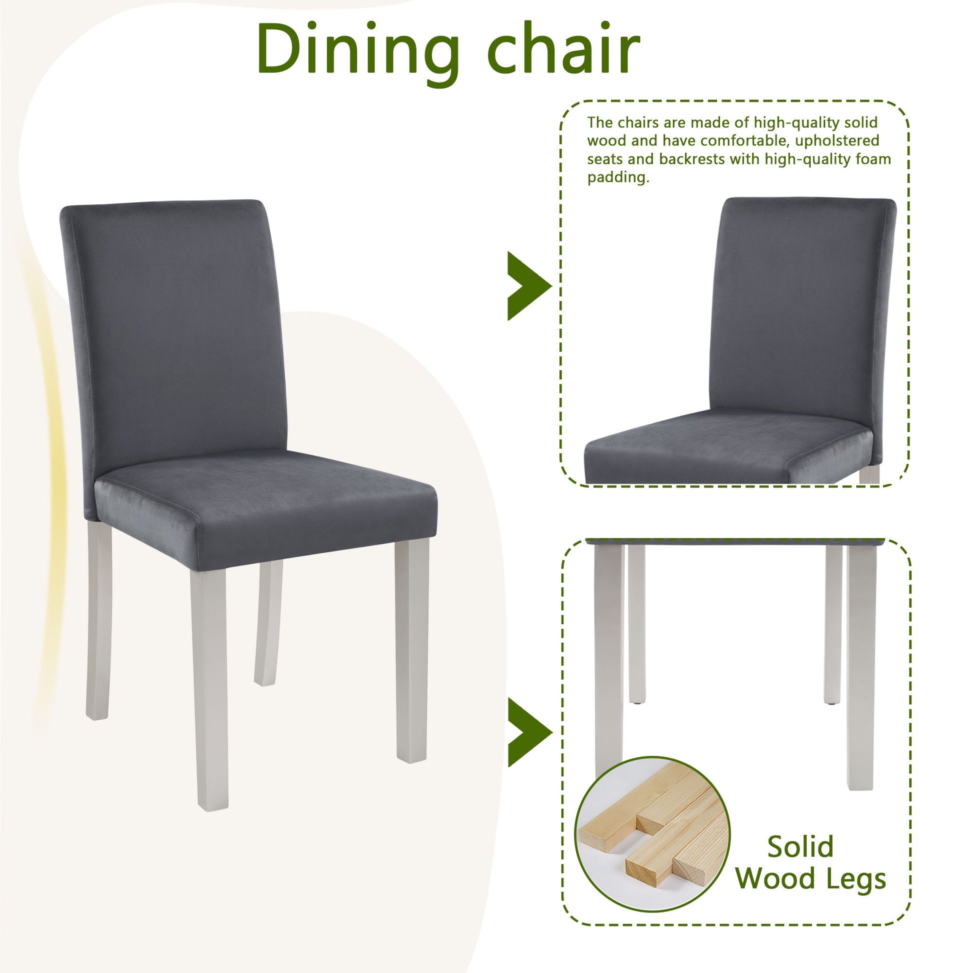 Dining Table Set, Table With A Rectangular Table And Upholstered Chairs - Best Buy Furniture