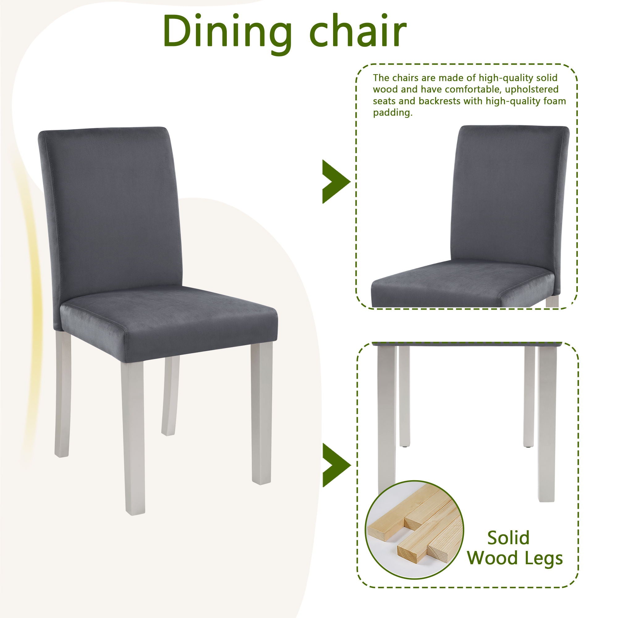 Dining Table Set, Table With A Rectangular Table And Upholstered Chairs - Best Buy Furniture