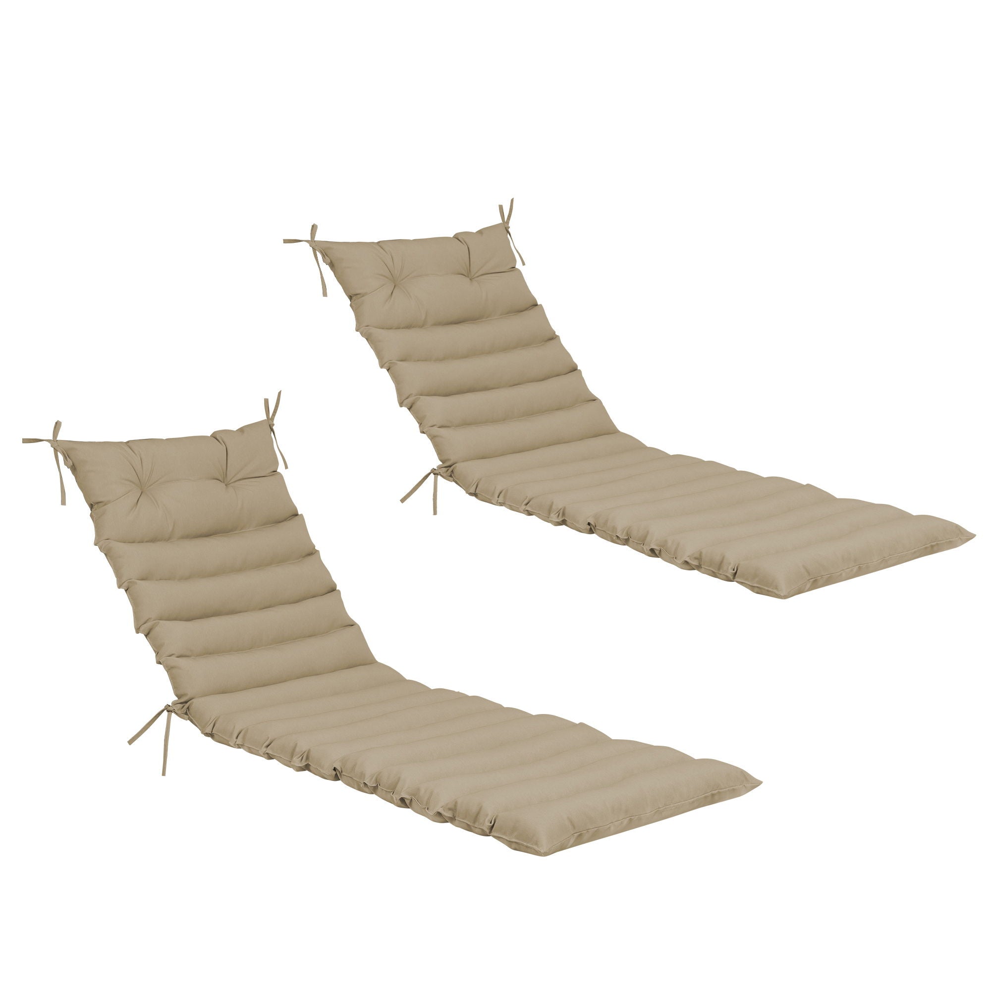 2 Piece Outdoor Chaise Lounge Chair Cushion Set - Best Buy Furniture
