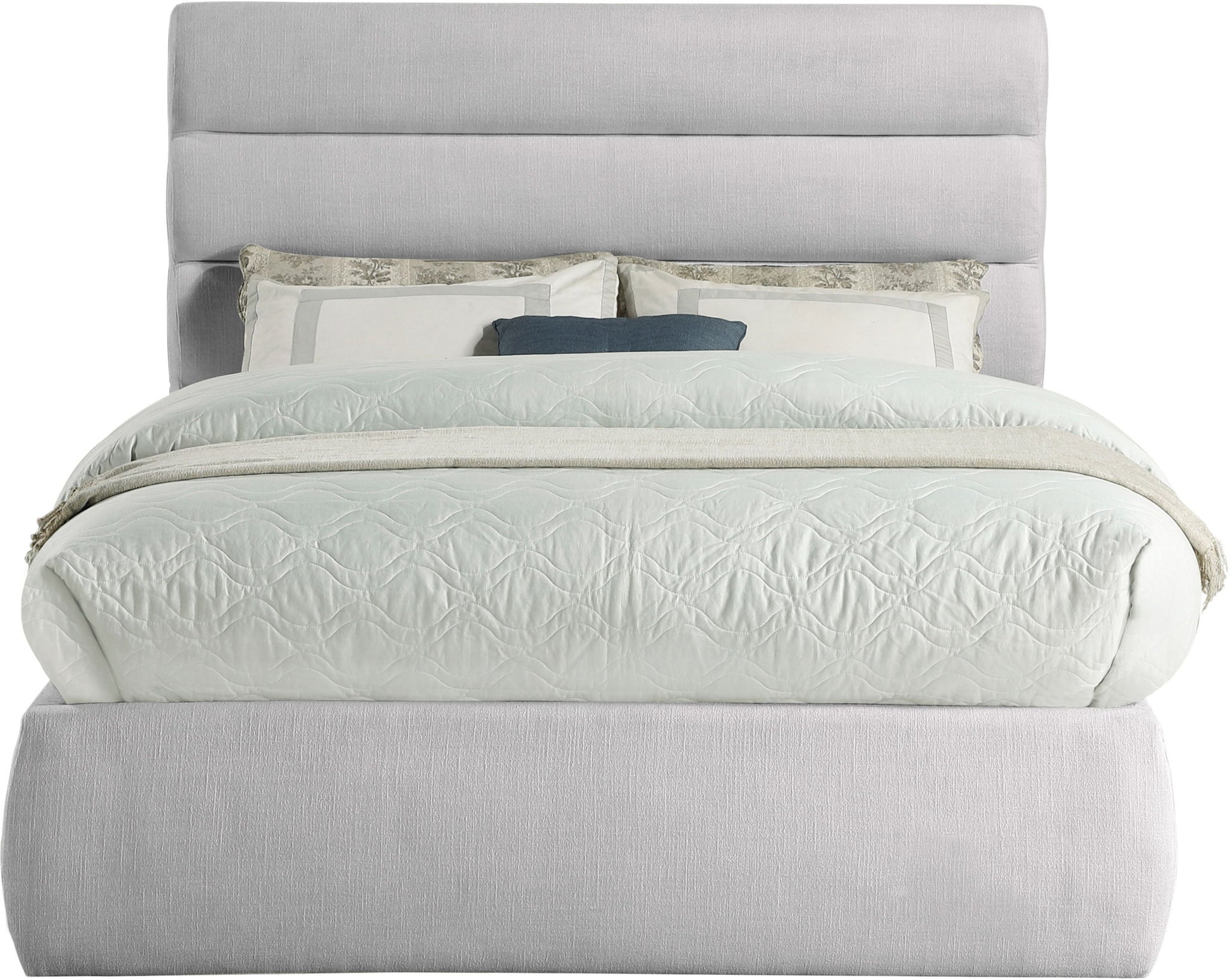 Adam - Linen Fabric Bed With 52" Headboard - Best Buy Furniture