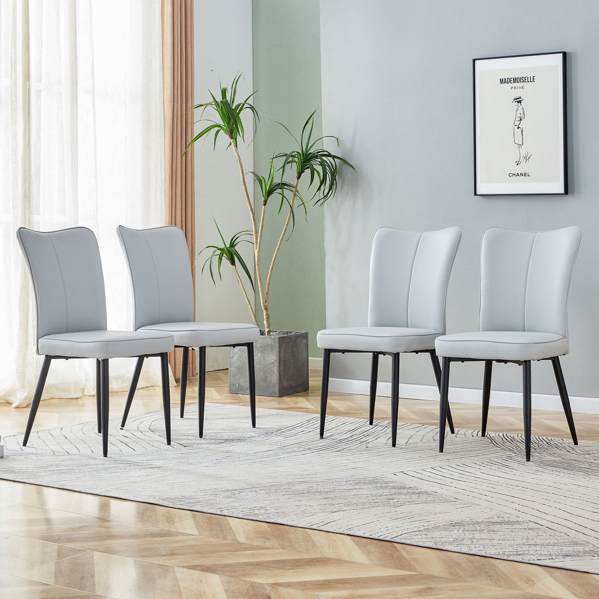 Modern Minimalist Dining Chairs With Metal Legs - Best Buy Furniture