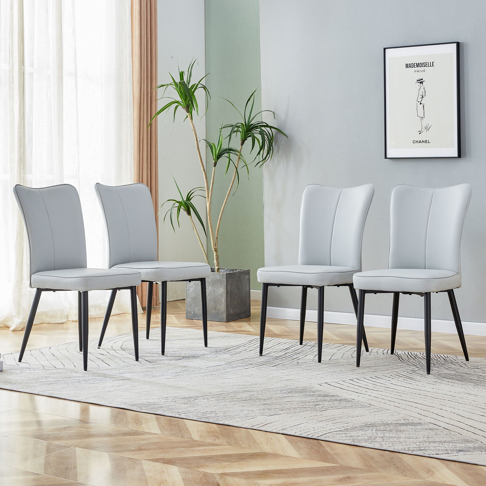 Modern Minimalist Dining Chairs With Metal Legs - Best Buy Furniture