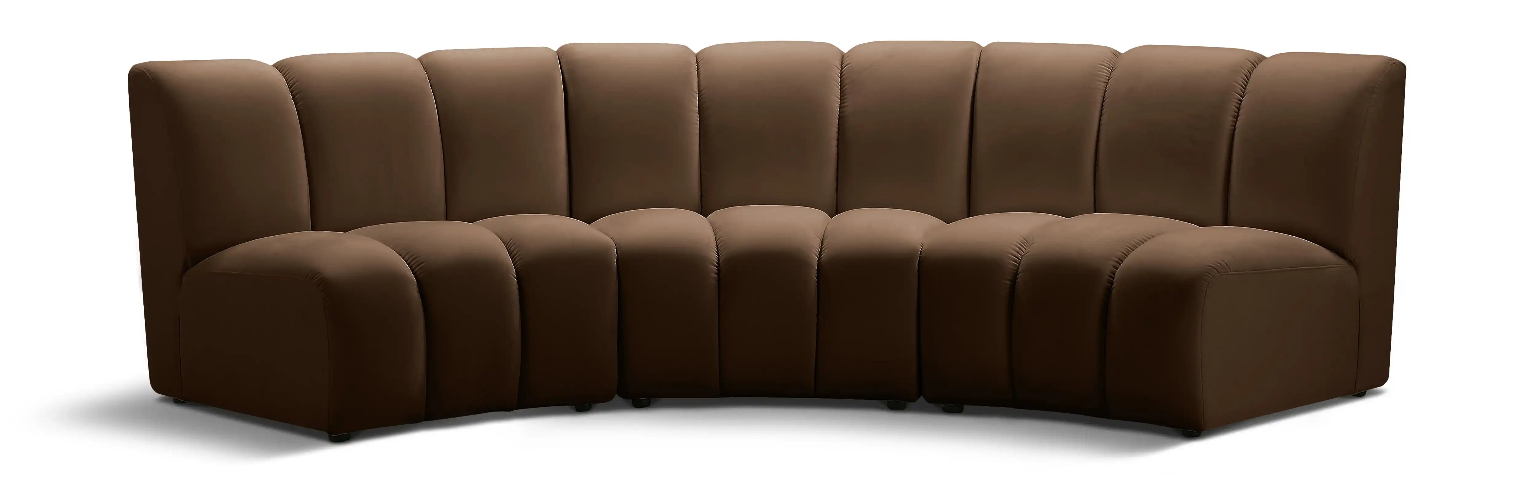 Infinity - 3 Piece Modular Sectional - Brown - Best Buy Furniture