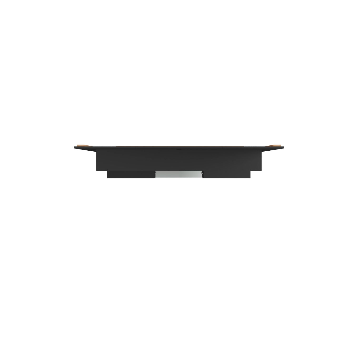 Plaza - TV Panel With Decorative Shelves And Wall Mount For Living Room - Black