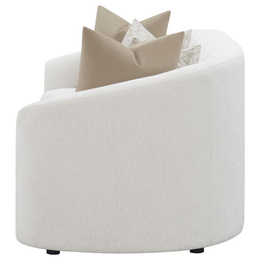 Rainn - Boucle Upholstered Sloped Arm Sofa - Latte - Best Buy Furniture