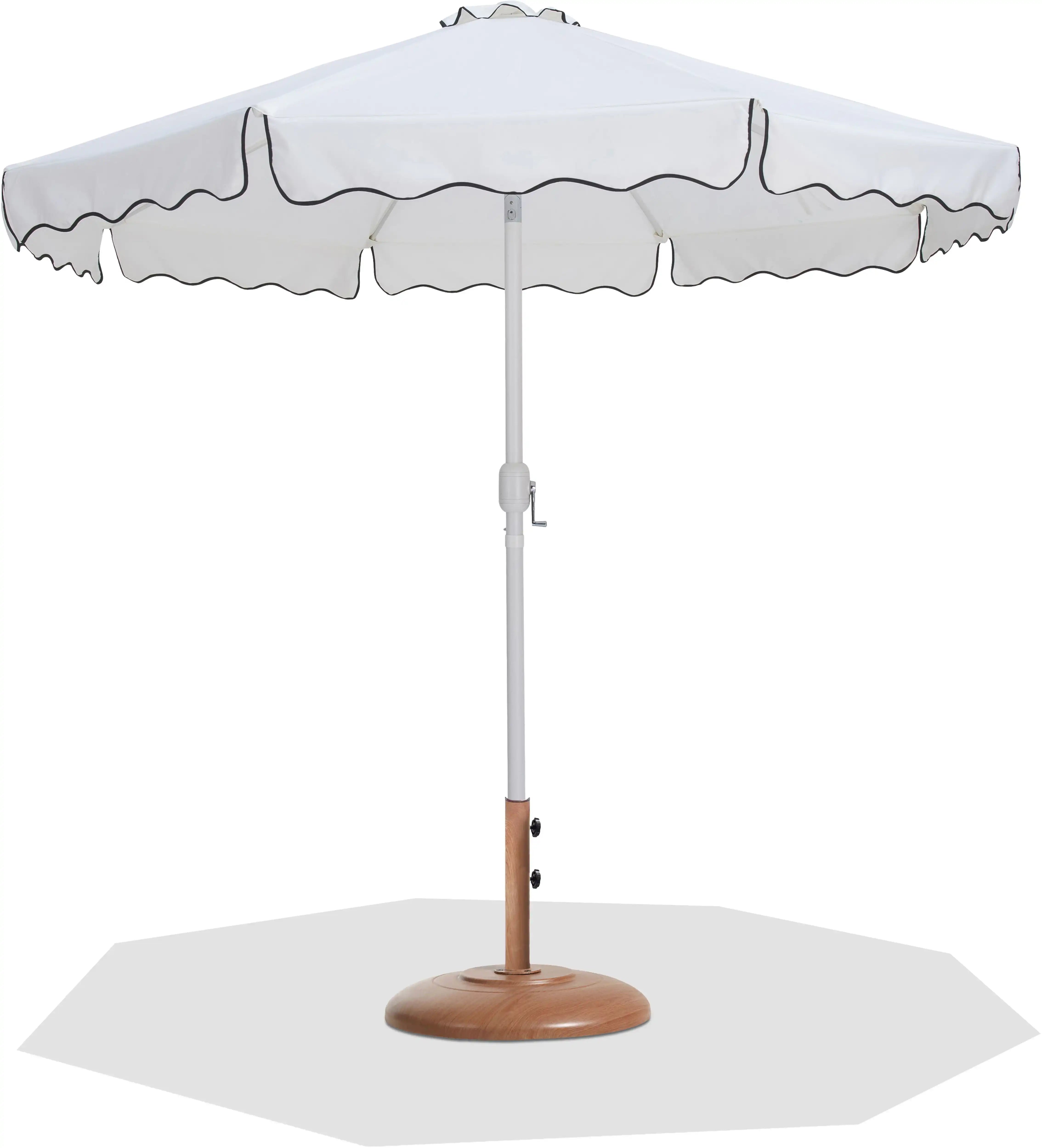 Amalfi - Patio Umbrella - Light Brown Base / White Pole - Best Buy Furniture