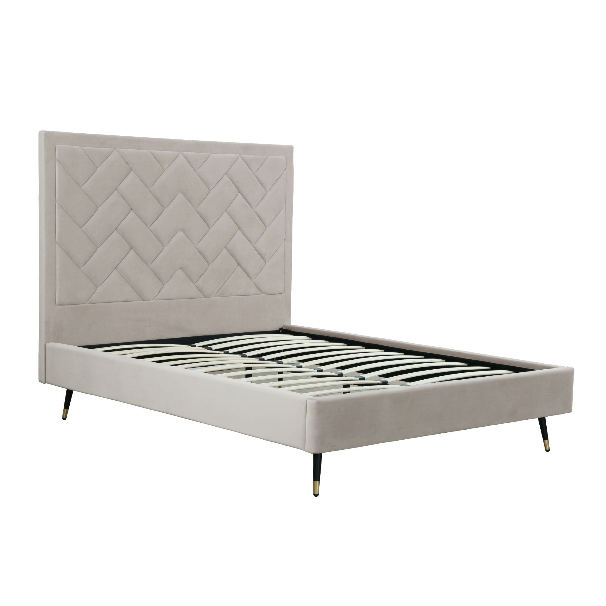 Crosby - Bed With Upholstered Headboard And Slats
