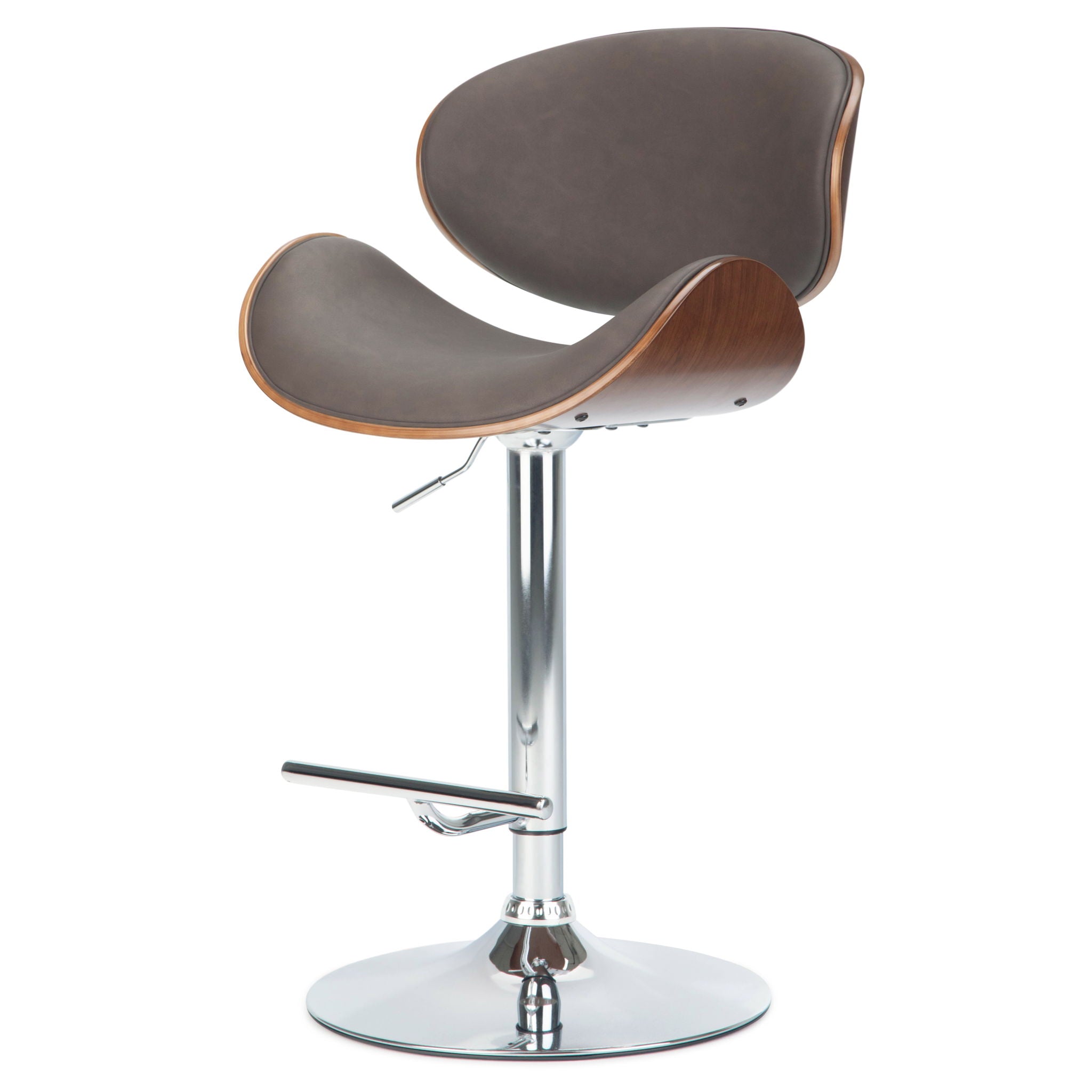 Marana - Multifunctional Handcrafted Bentwood Adjustable Swivel Bar Stool - Best Buy Furniture
