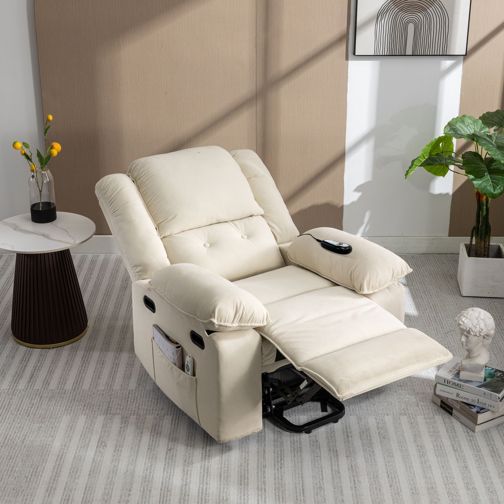 Massage Recliner Power Lift Chair With Adjustable Massage And Heating Function - Best Buy Furniture