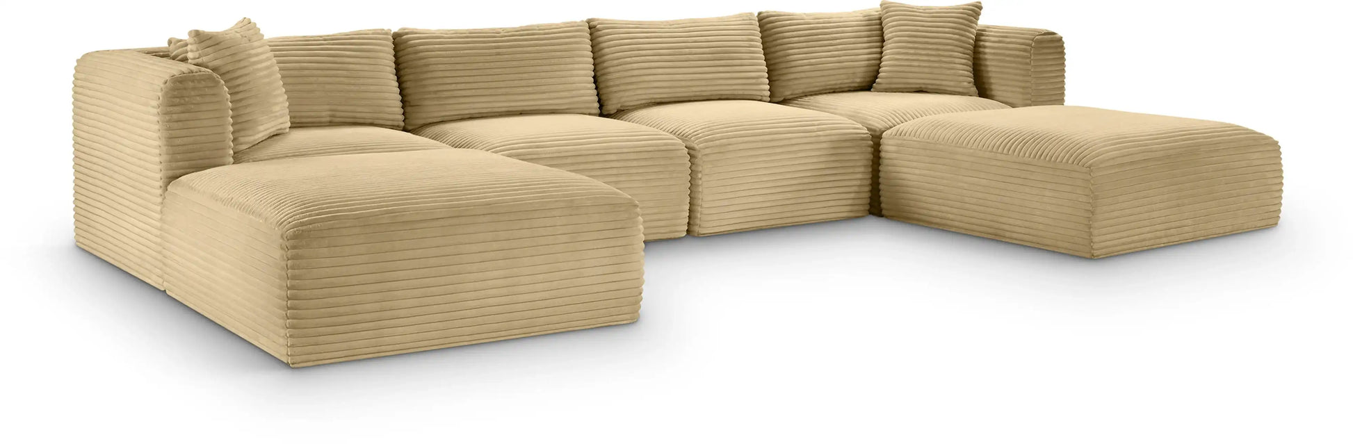 Shaggy - 6 Piece Modular Sectional With 2 Ottomans - Best Buy Furniture