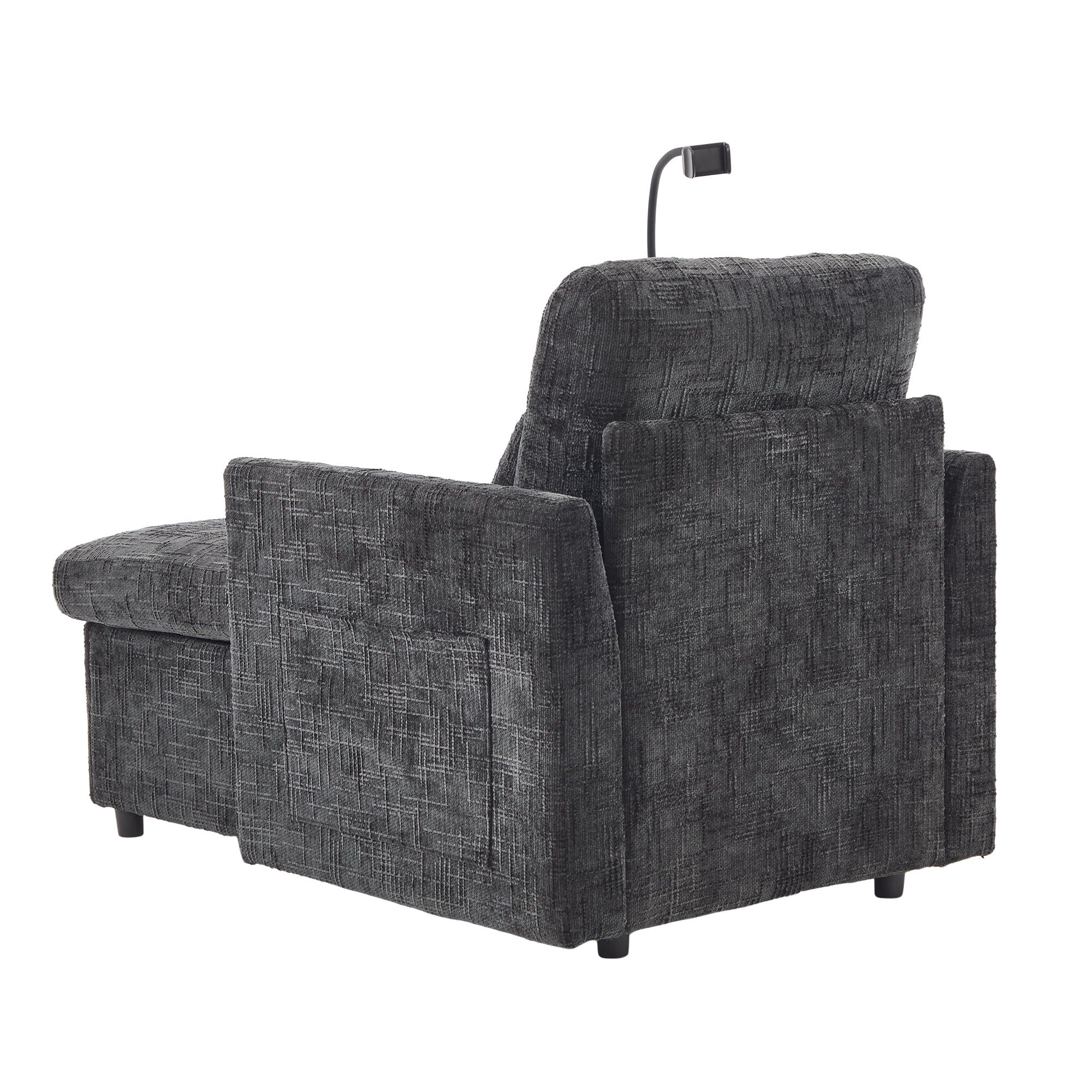 Multifunctional Chenille Recliner Sofa With Storage And Phone Bracket - Best Buy Furniture
